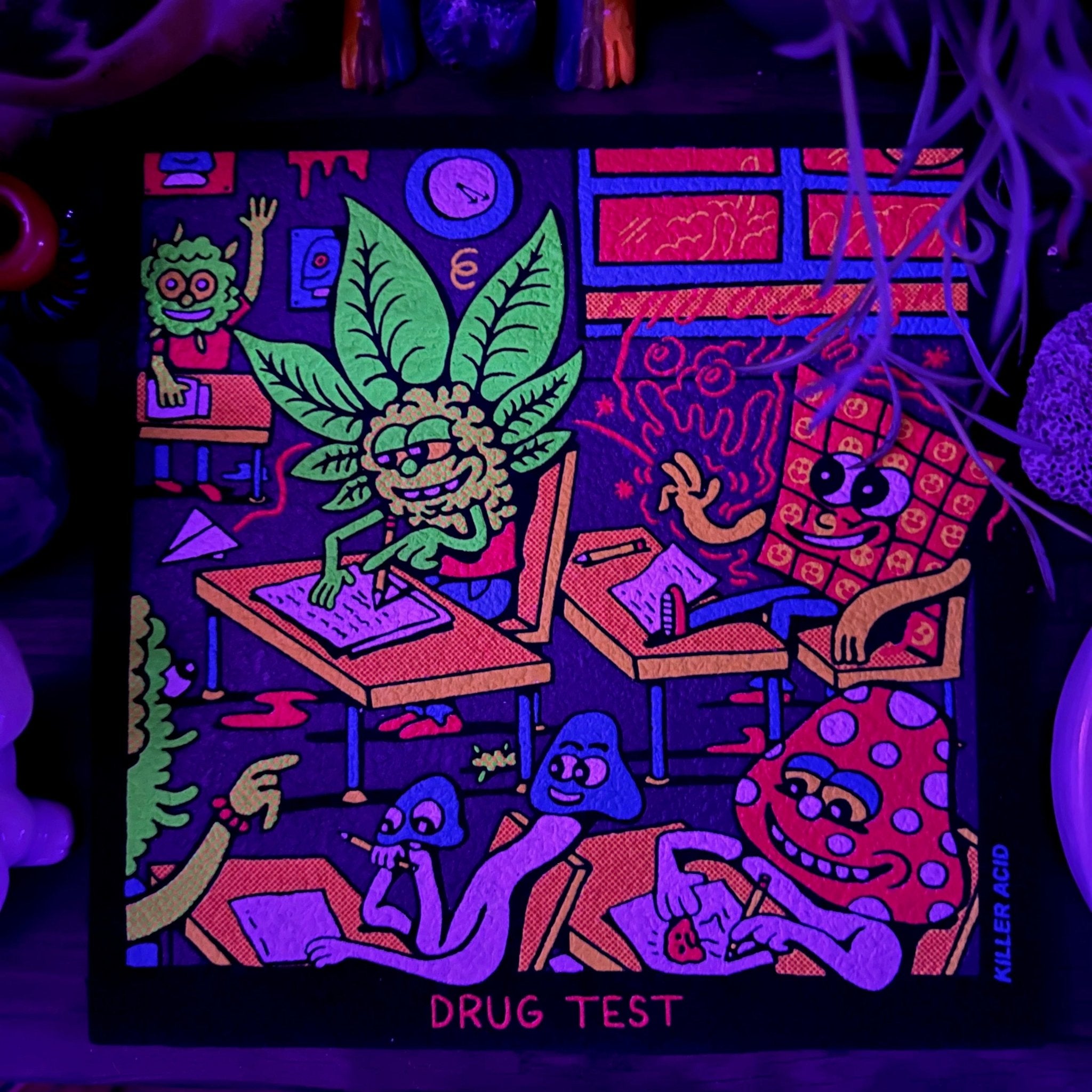 Drug Test Blacklight Dab Mat