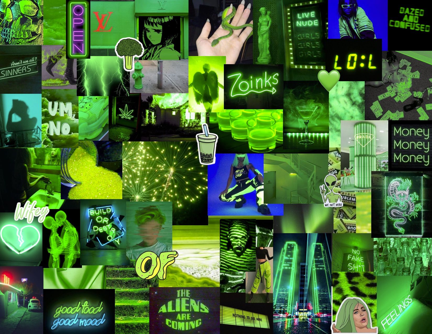 Vibrant Neon Green Laptop Wallpaper