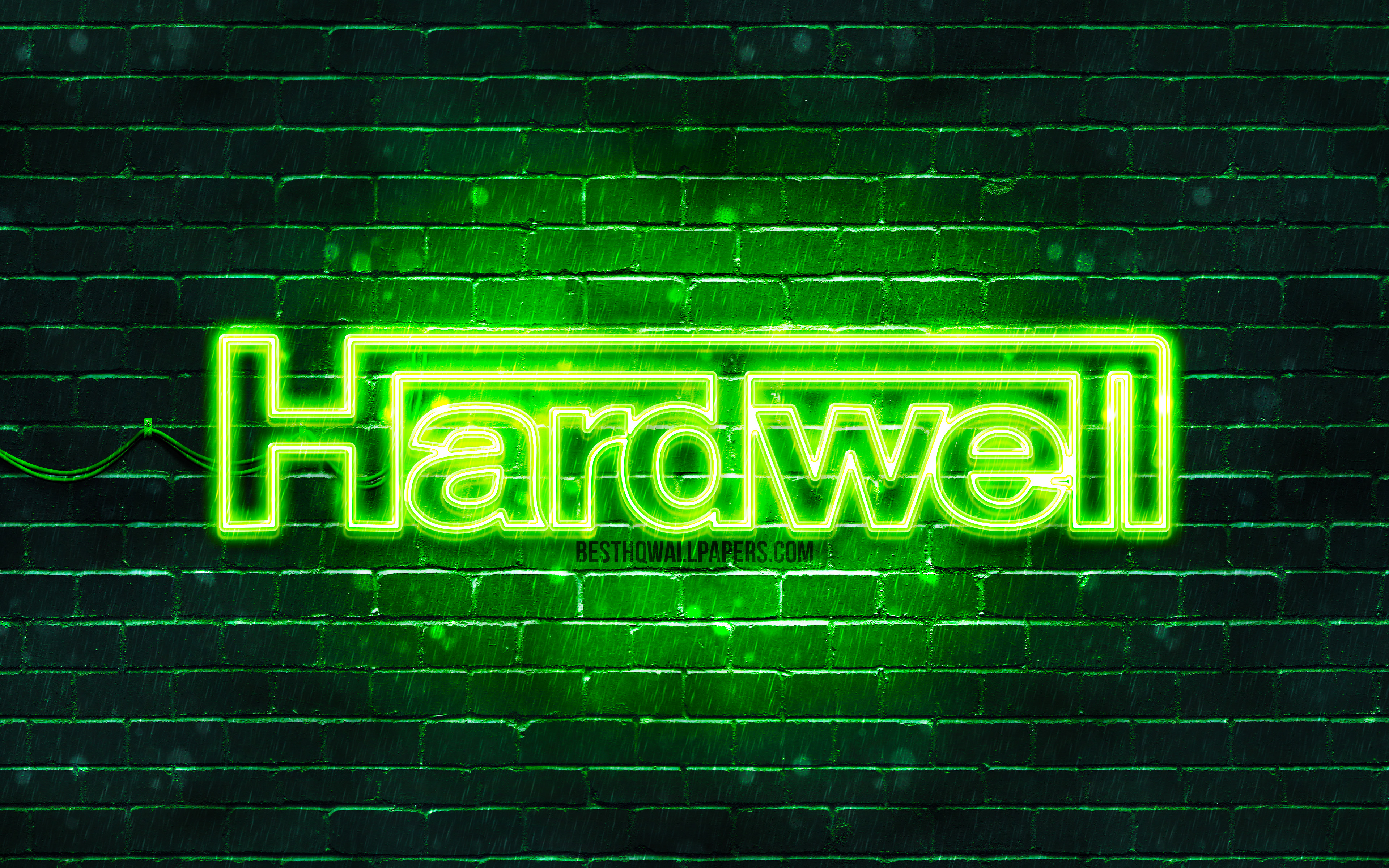 Download wallpaper Hardwell green logo