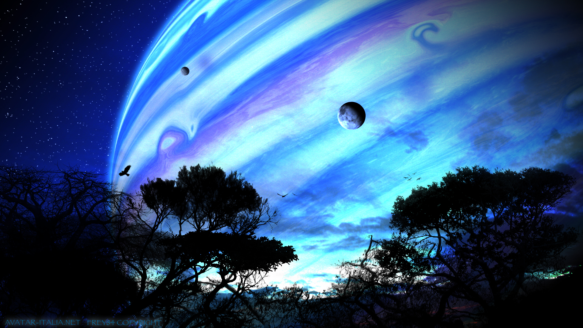 Mobile wallpaper: Avatar, Planet, Tree