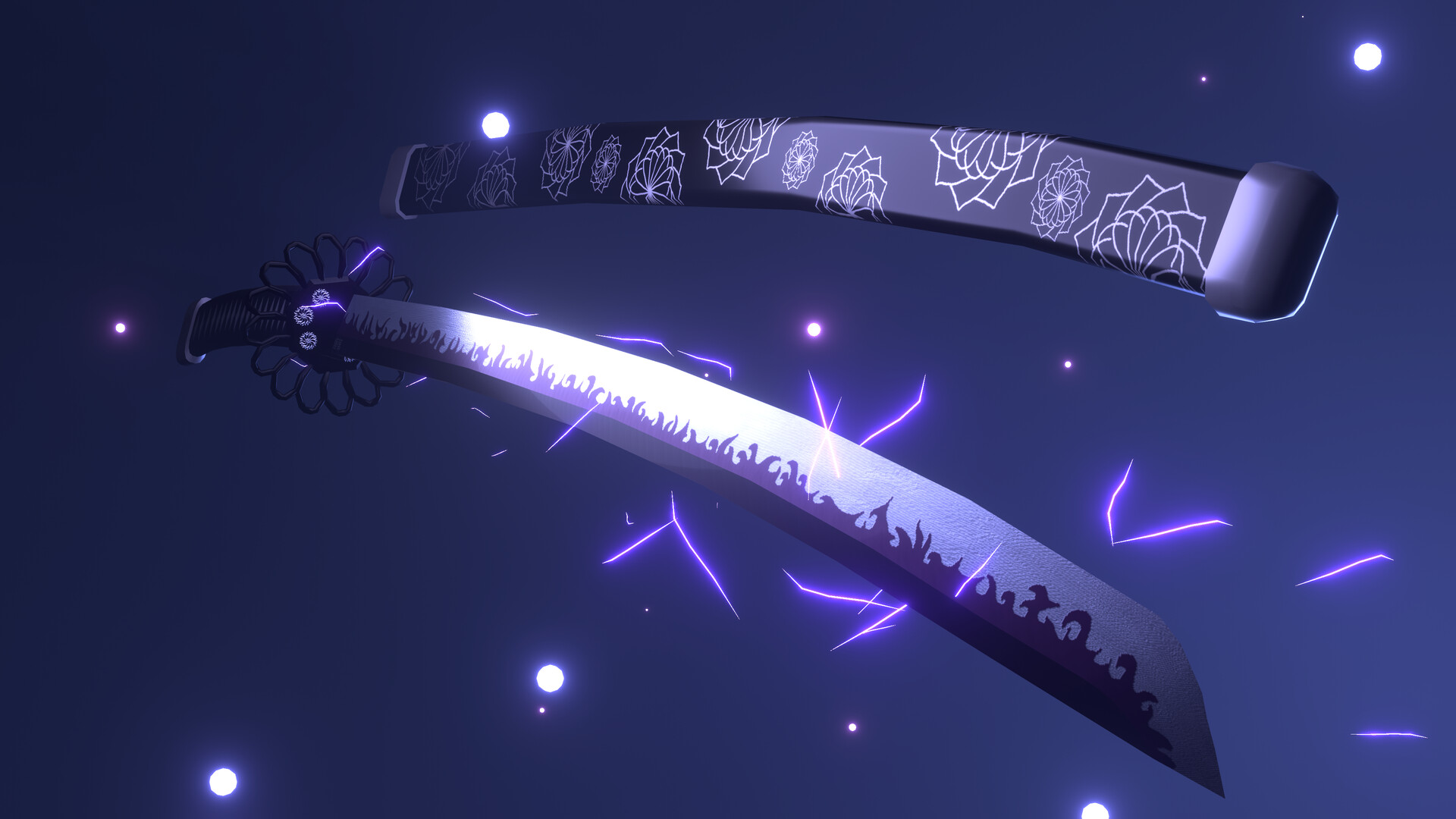 Purple Rose Katana