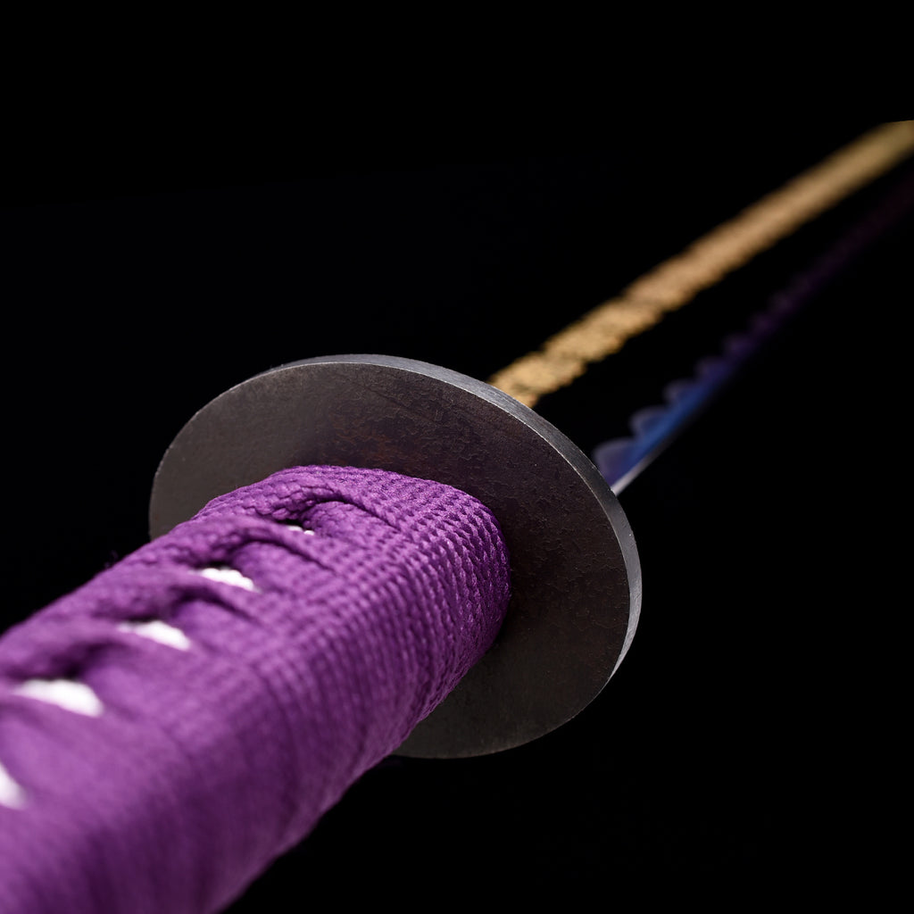 Purple Katana, Handmade Color Treated