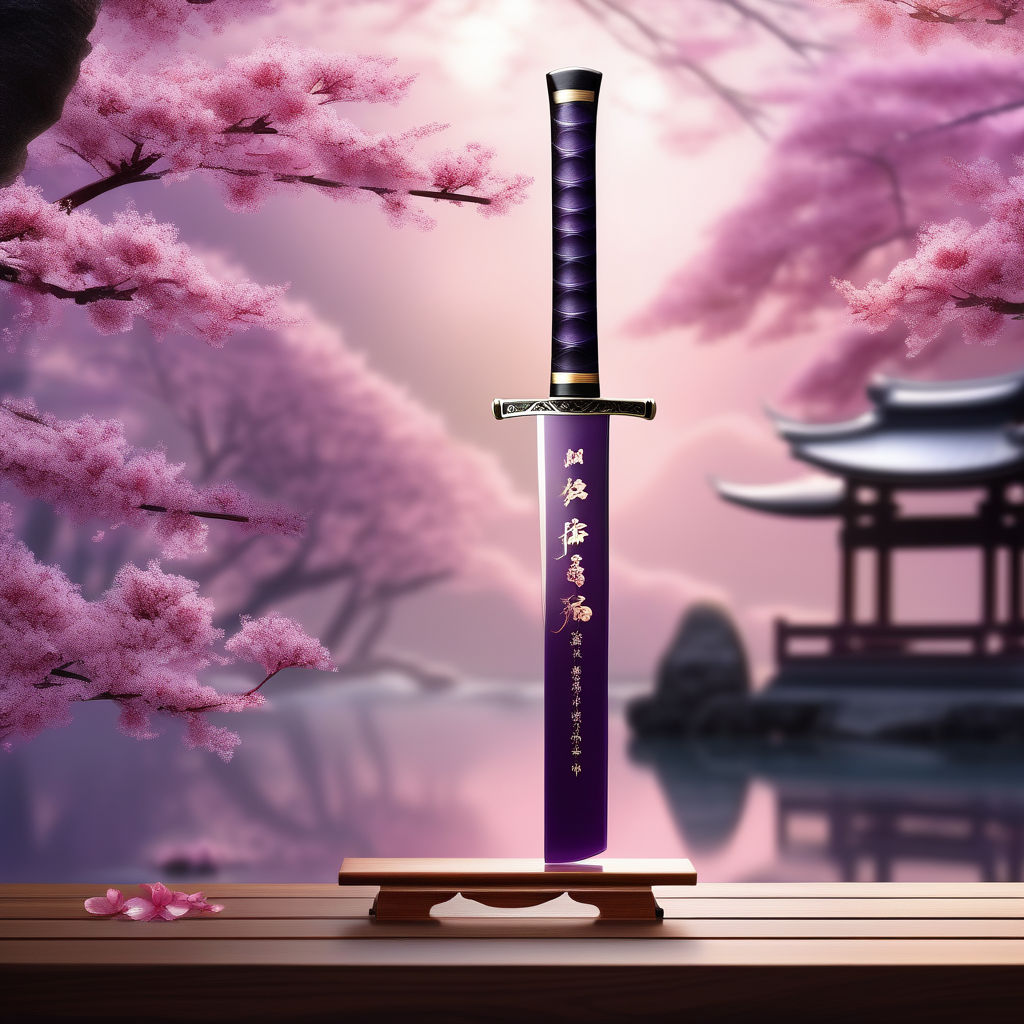 Create a katana with purple hilt