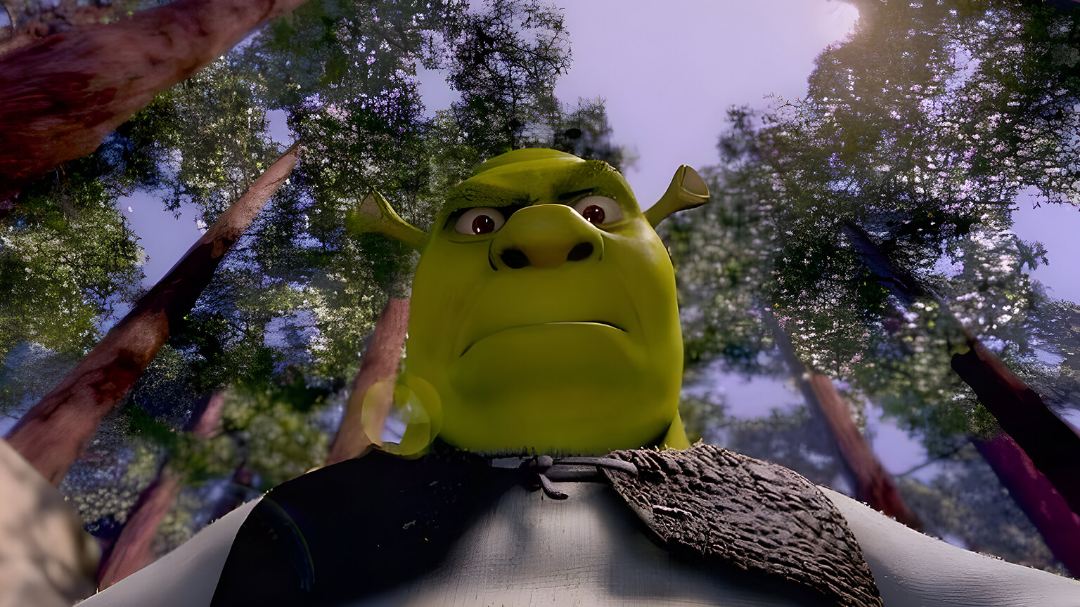 Funny Shrek in the Forest Desktop