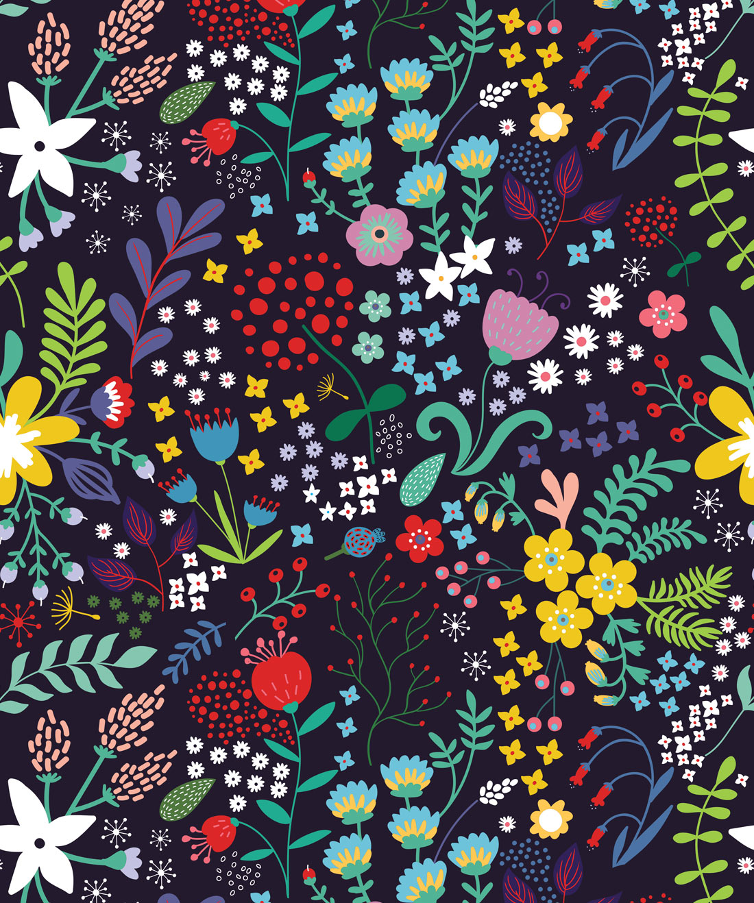 Whimsical Floral Wallpaper • Milton