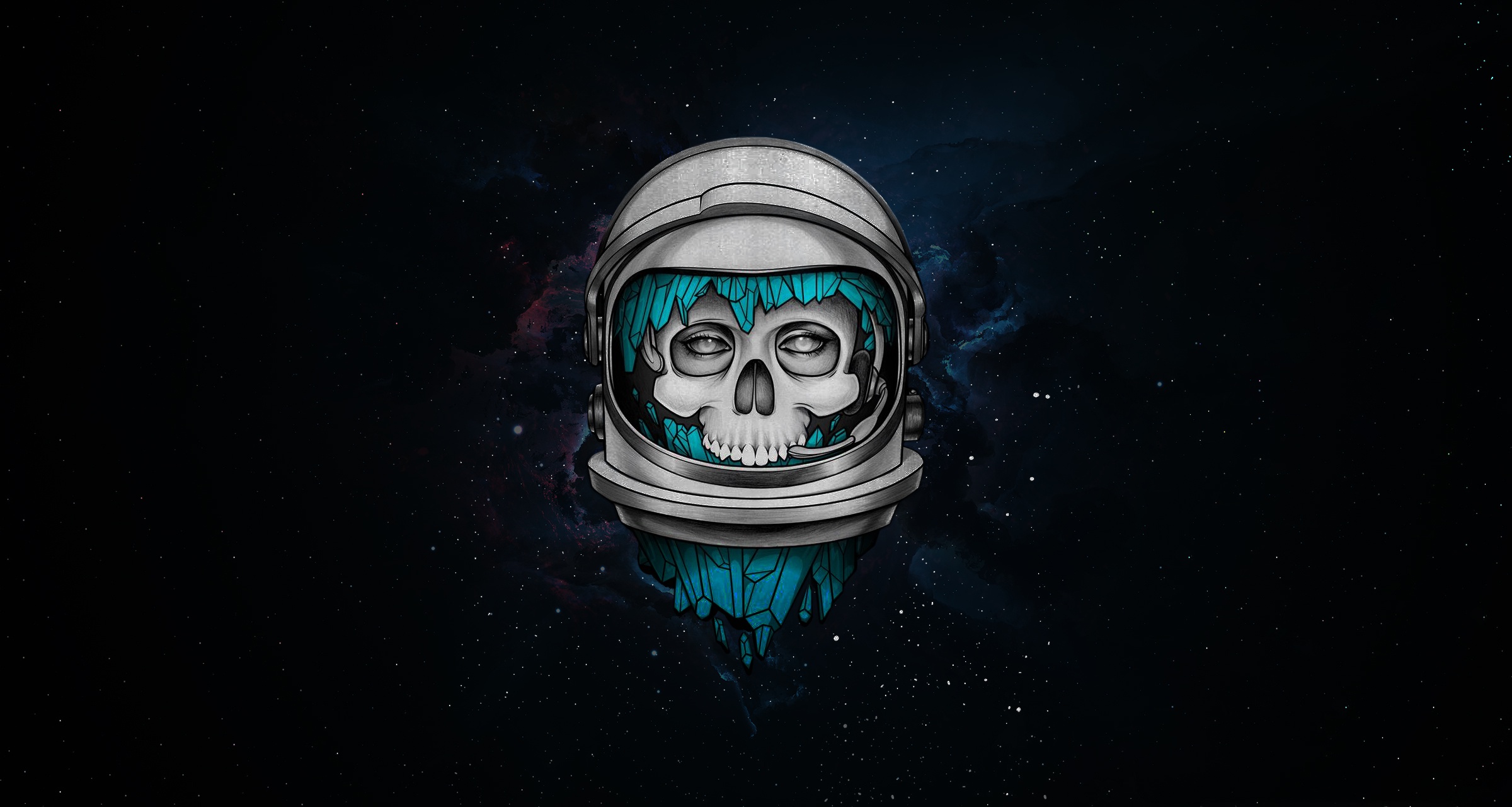 Wallpaper Skull, Helmet, Astronaut