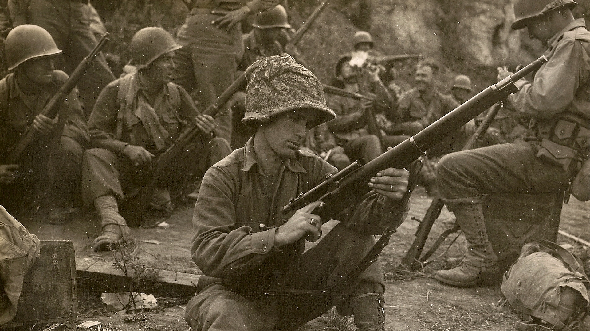 American Sniper Checks his weapon