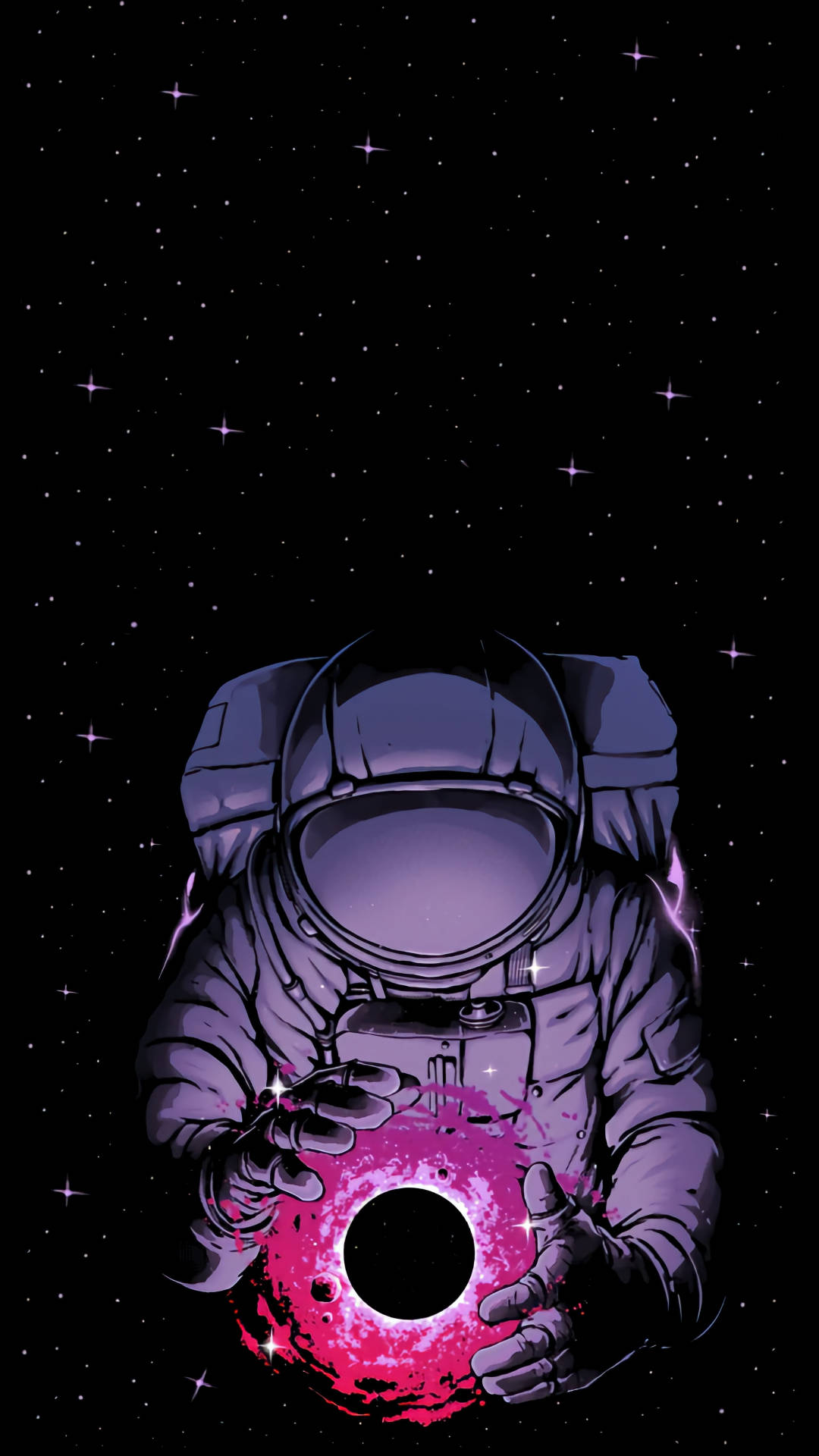 Purple Aesthetic Astronaut Wallpaper
