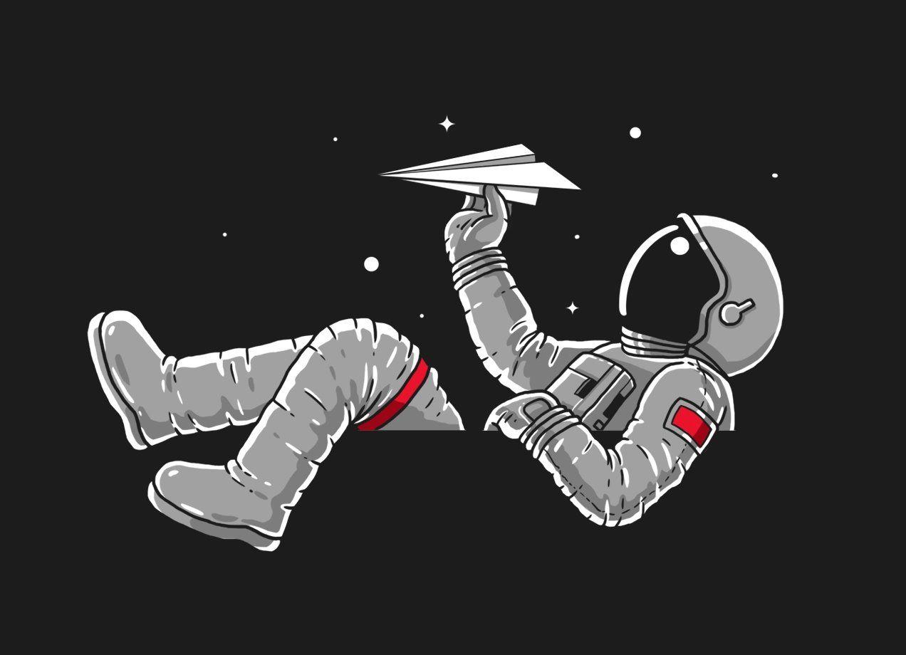 Aesthetic Astronaut Laptop Wallpaper