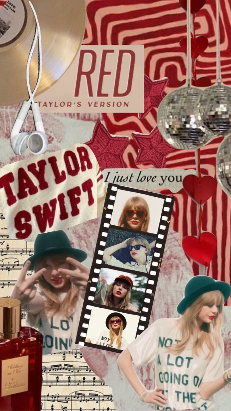 red #taylorswift #collage #taylor