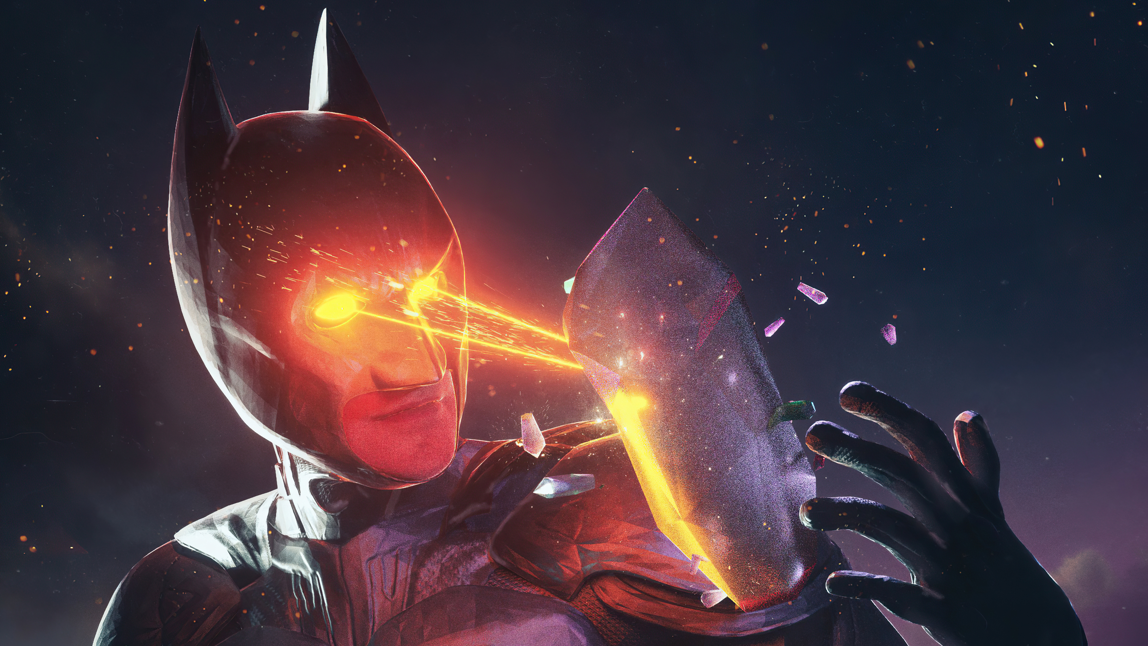 Batman Laser Eyes 4k Wallpaper, HD