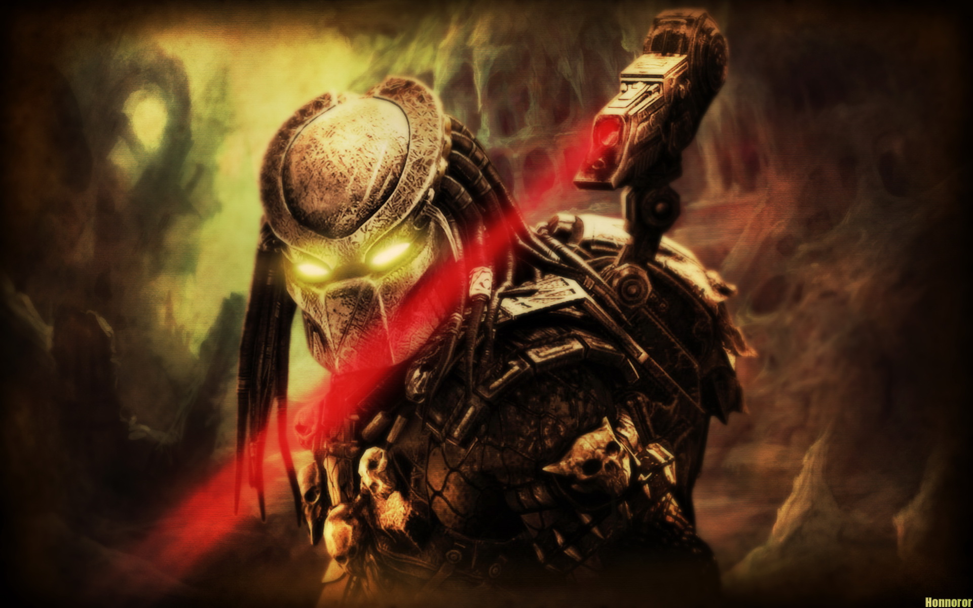 wallpaper: Predator, Laser, Weapon