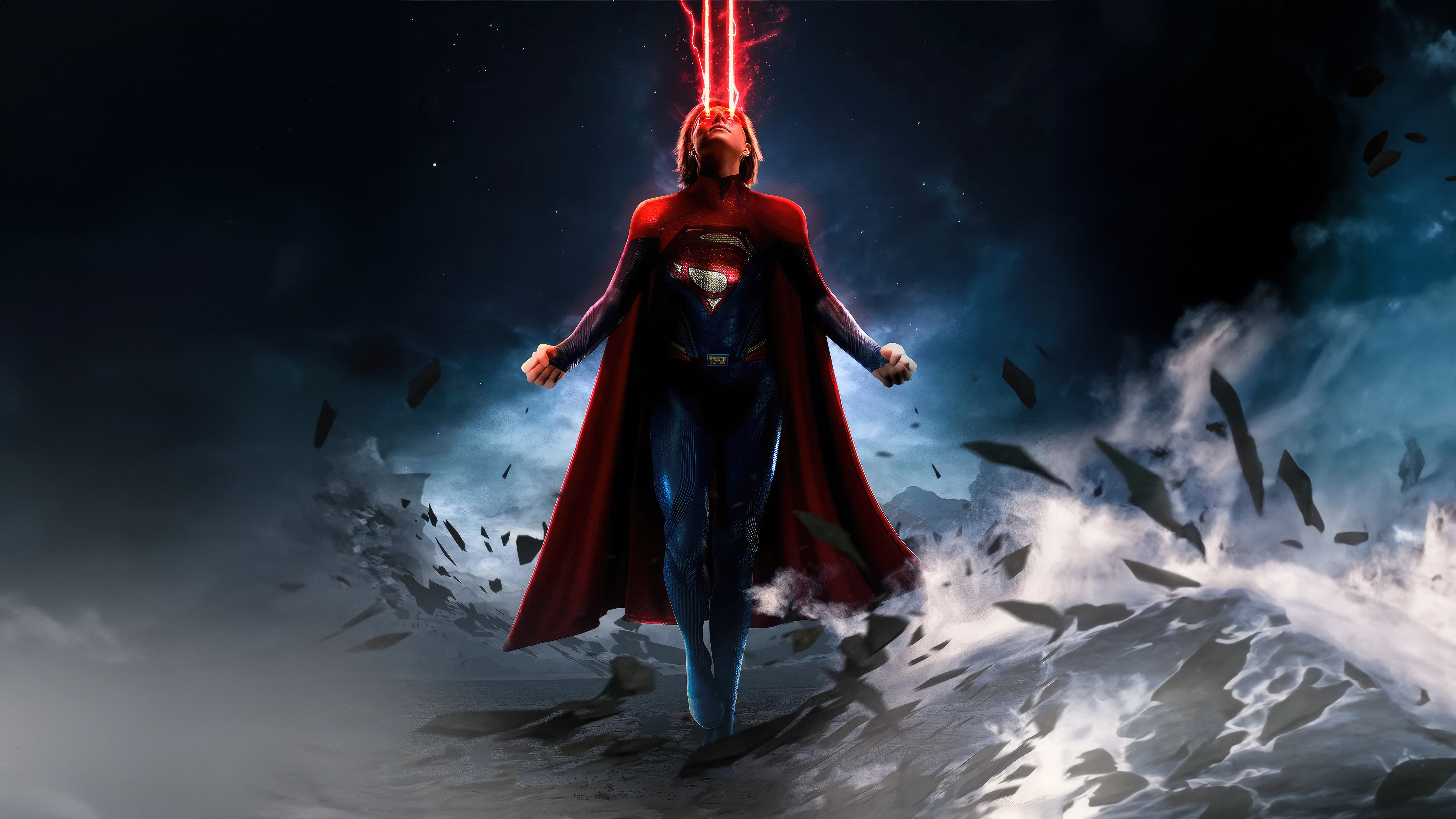 Supergirl Laser Eyes Wallpaper, HD