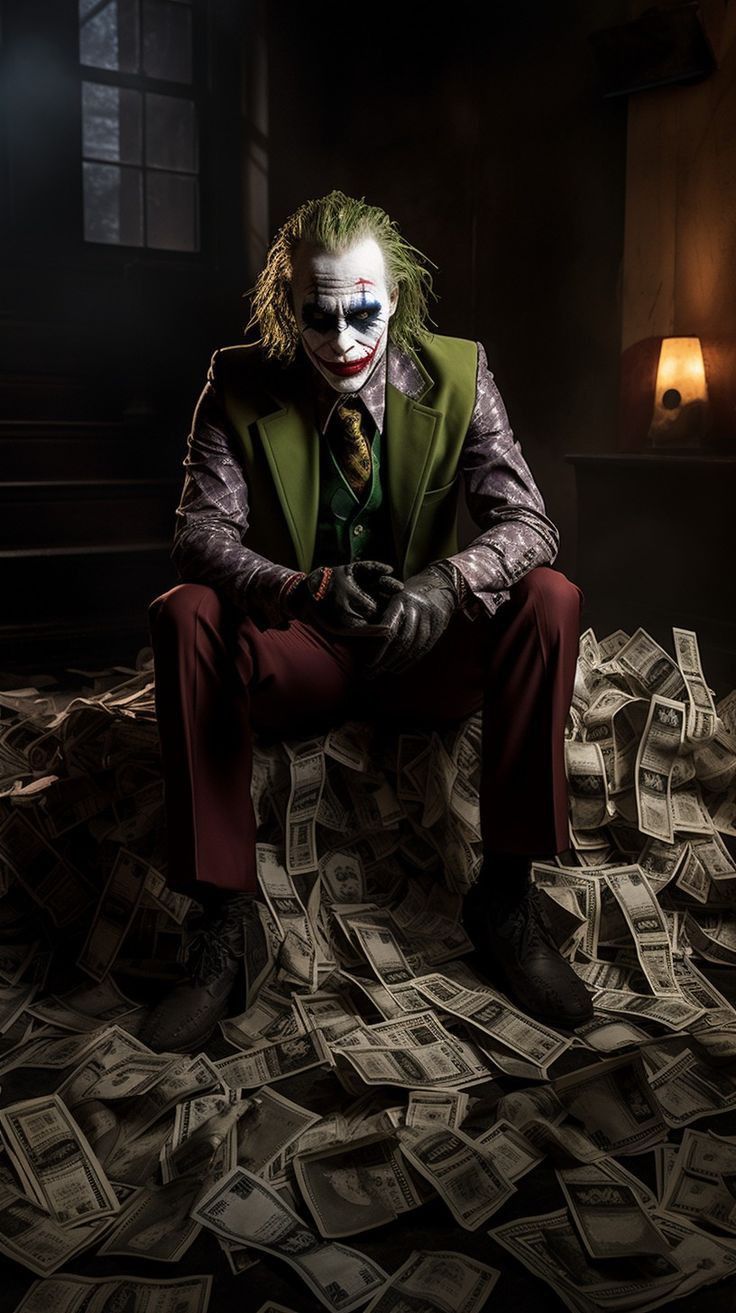 Joker posing. The joker illustration