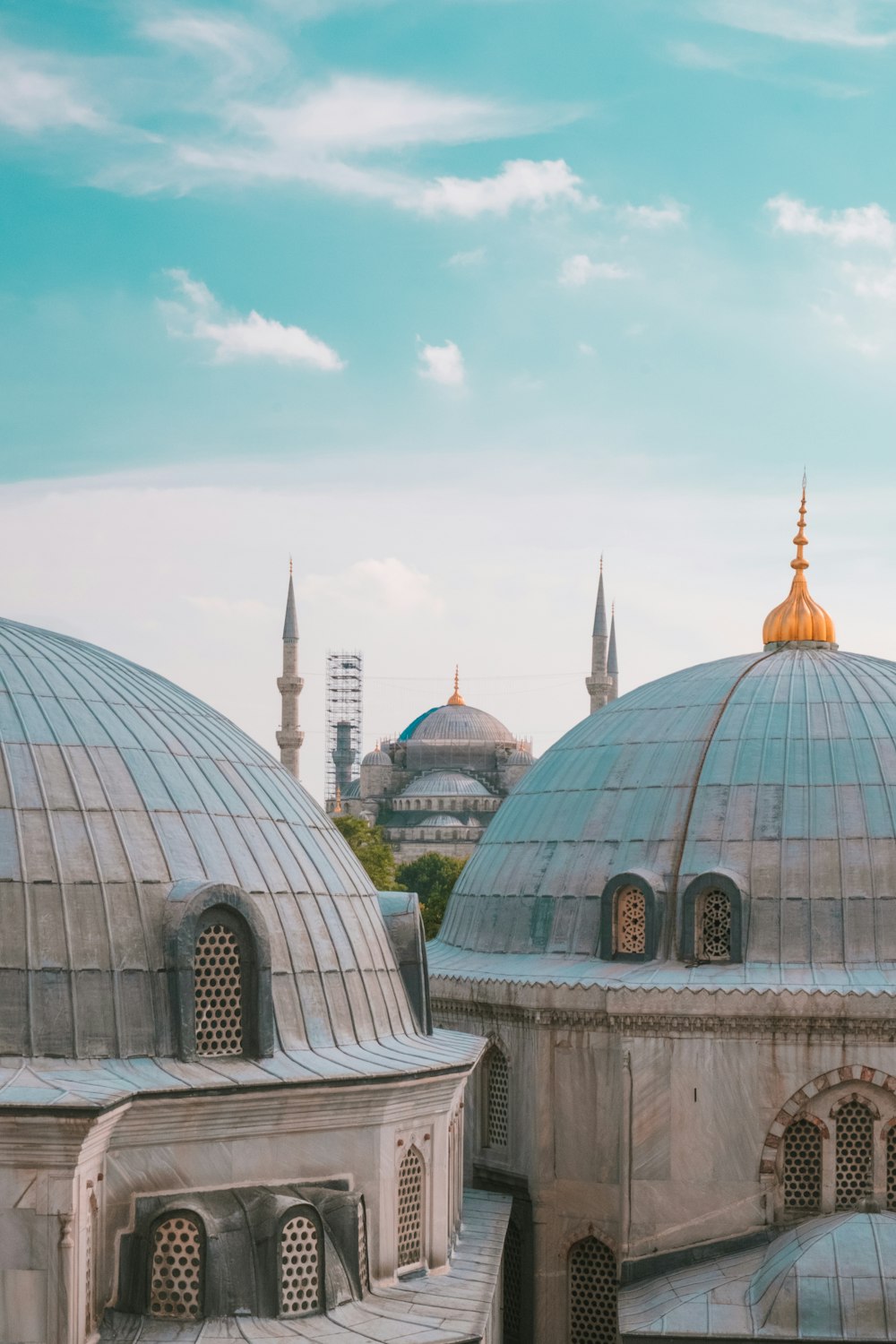 Blue domed mosque through mosques