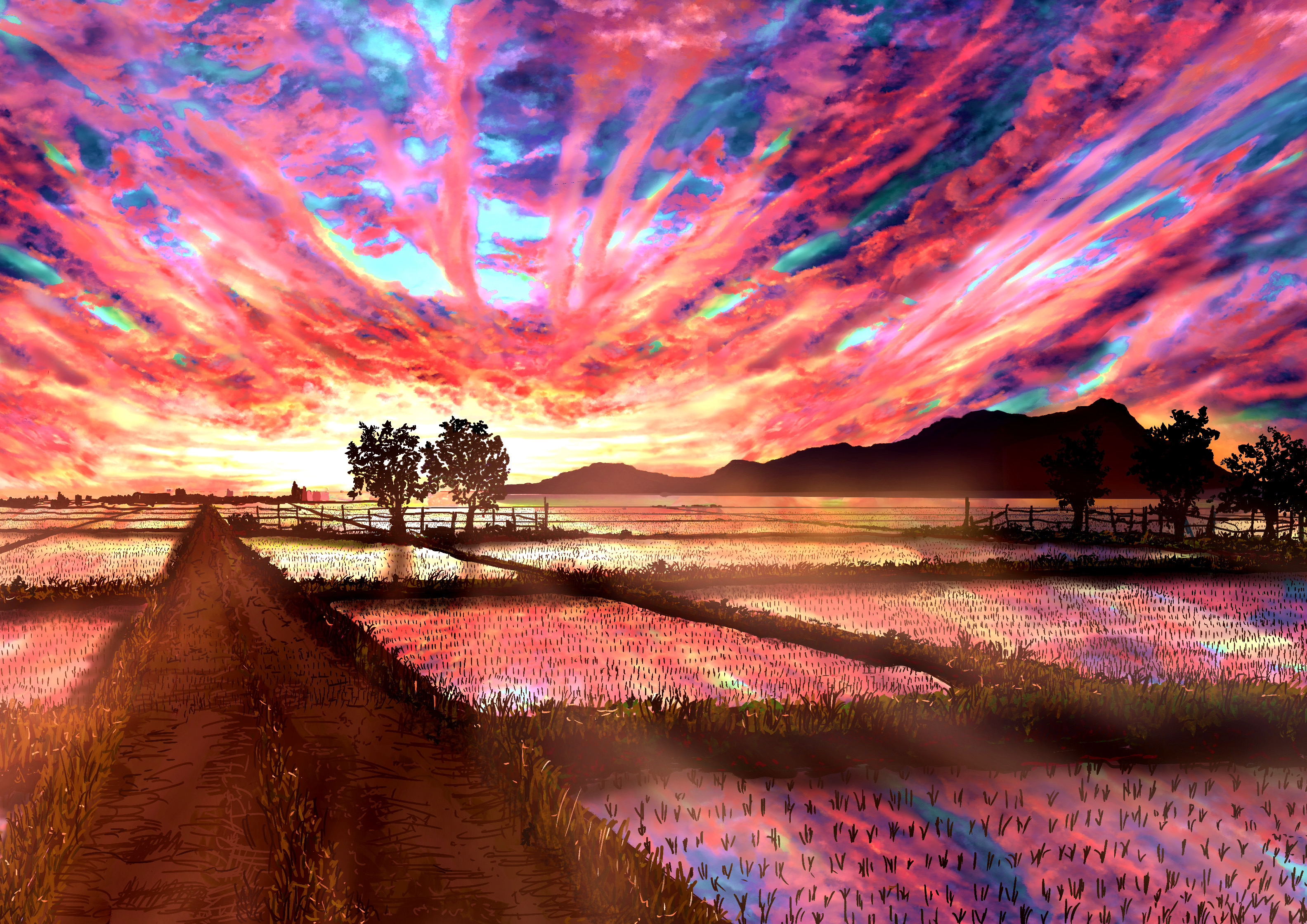 Anime Nature HD Wallpaper by へびたん