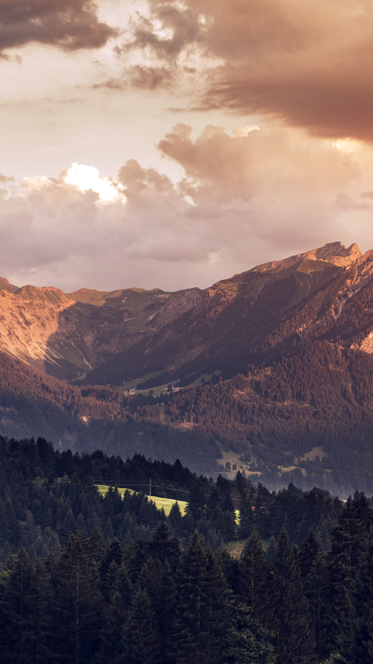 Mountain View Summer Sky Sunset Flare