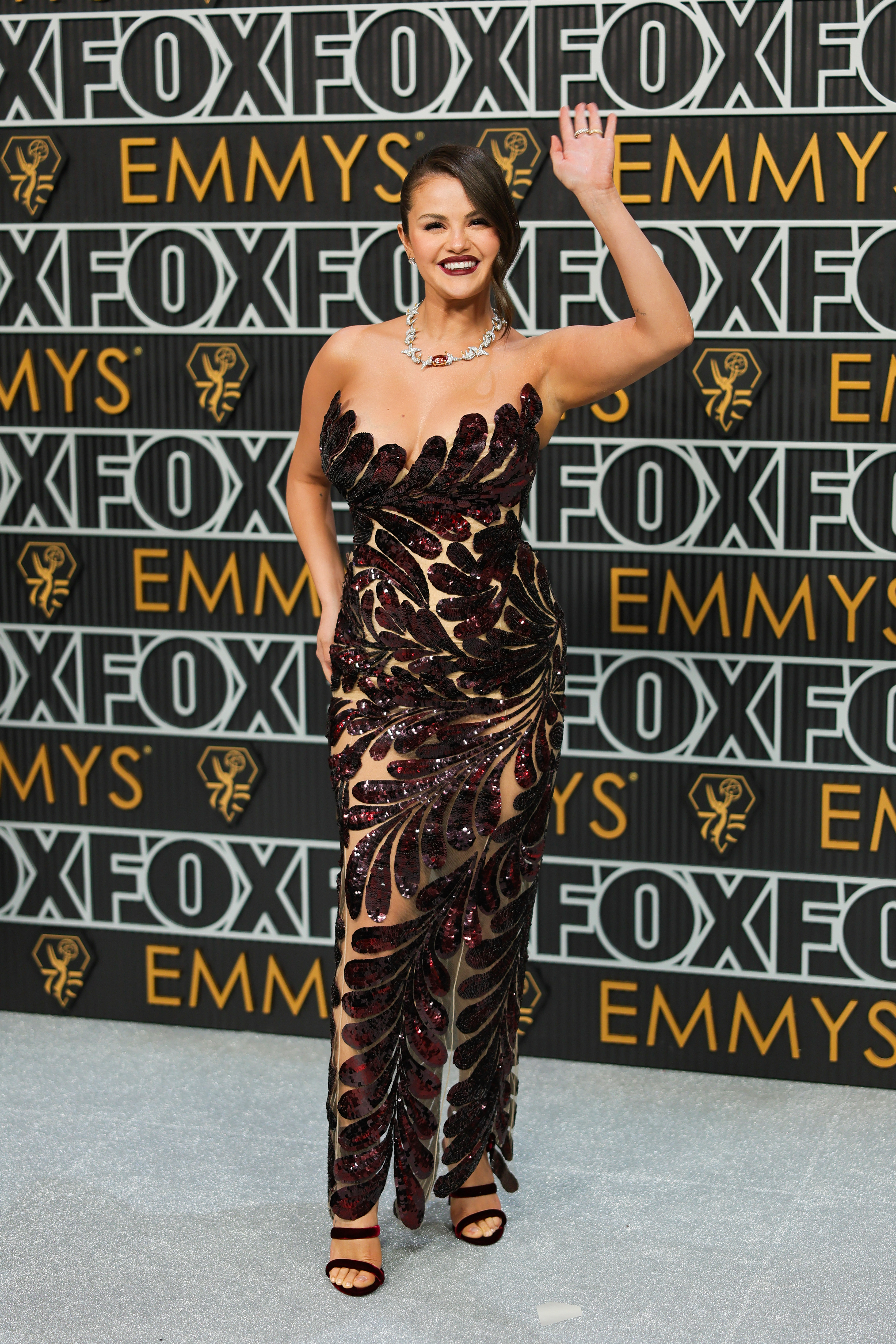 sheer illusion gown on Emmys 2024