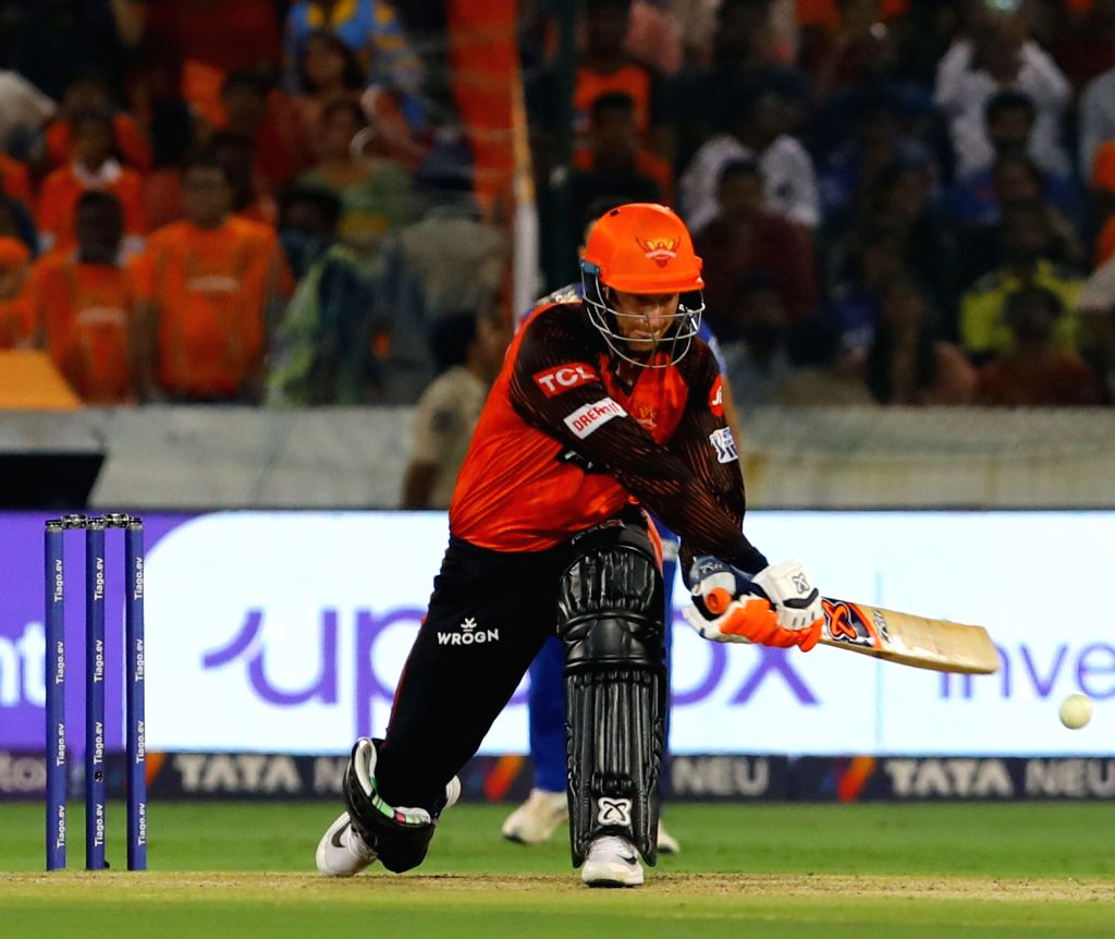 SRH's Heinrich Klaasen plays a shot