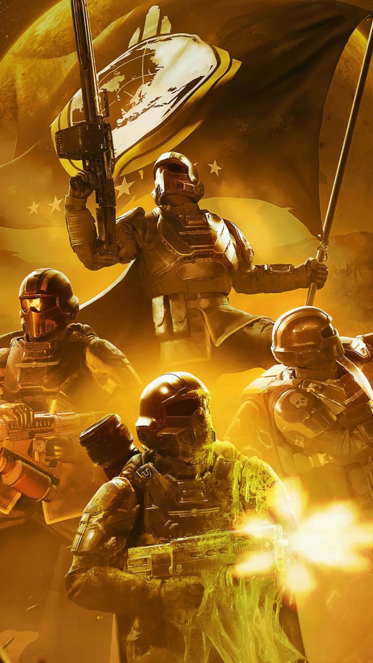 Helldivers 2 Game Poster 4K Ultra HD Mobile Wallpaper for iPhone & Android