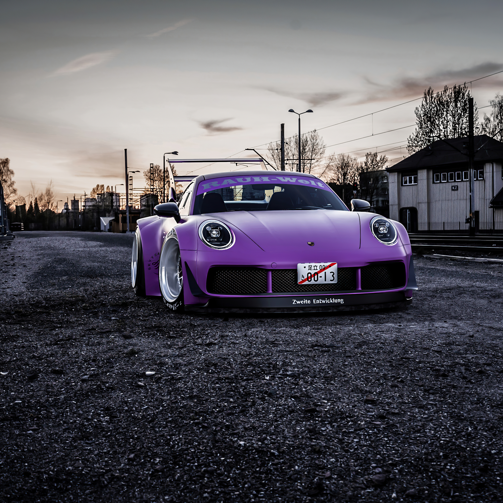 Purple Porsche Car iPad Air