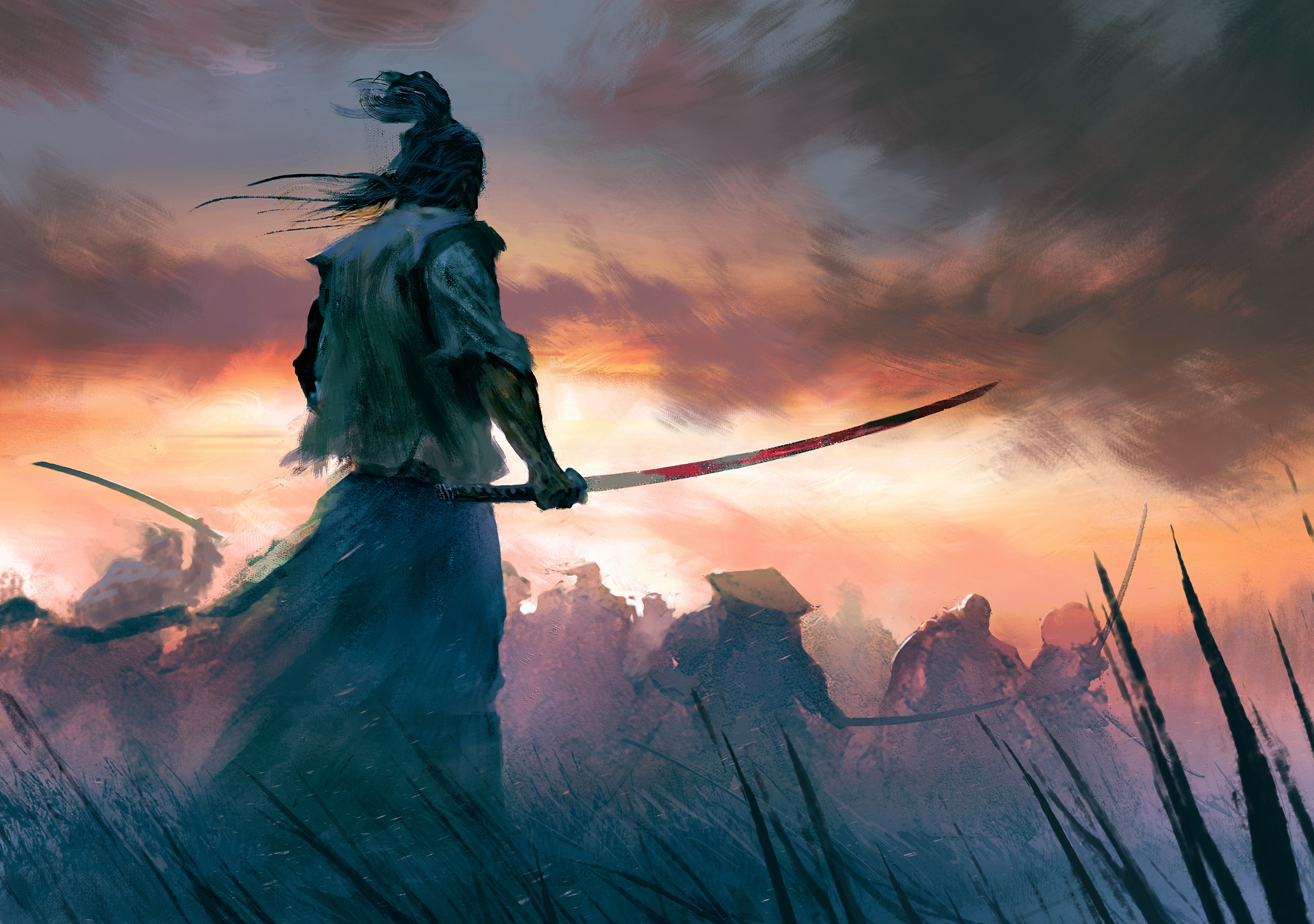 Felix Ortiz, standing, Miyamoto Musashi