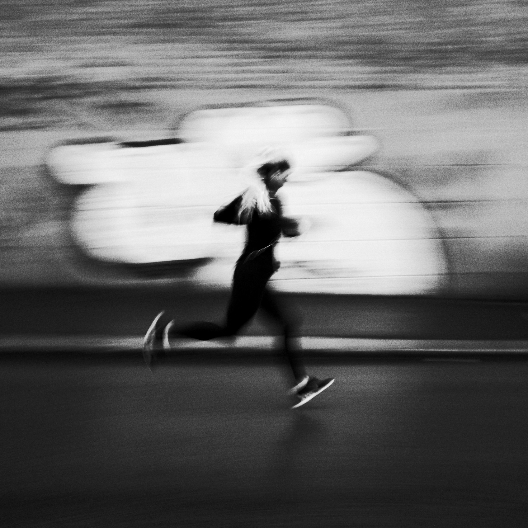 running, bw, athlete, outlines, speed