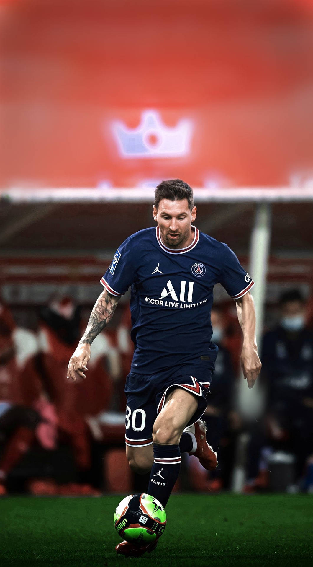 Download Messi 4k Ultra HD Running Wallpaper