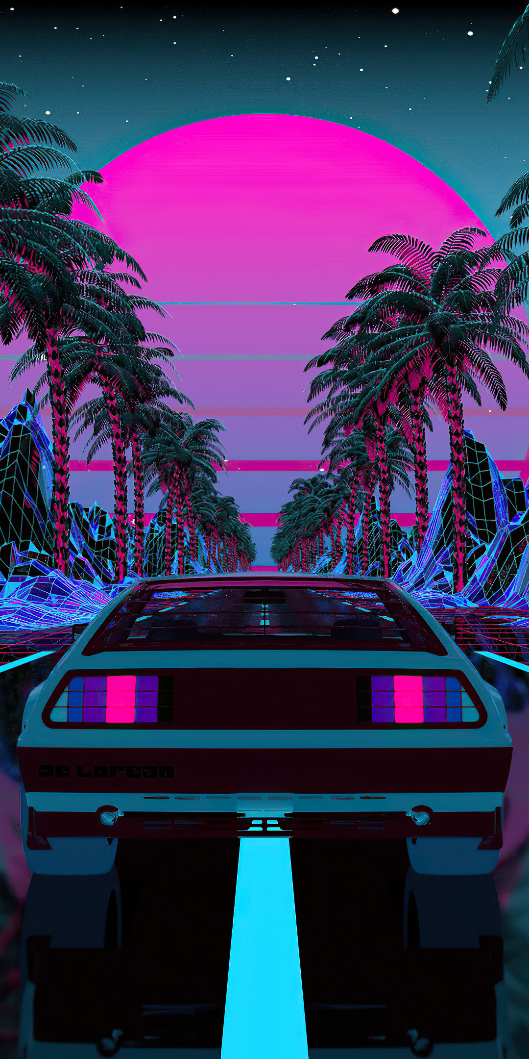 Retrowave Phone Wallpaper