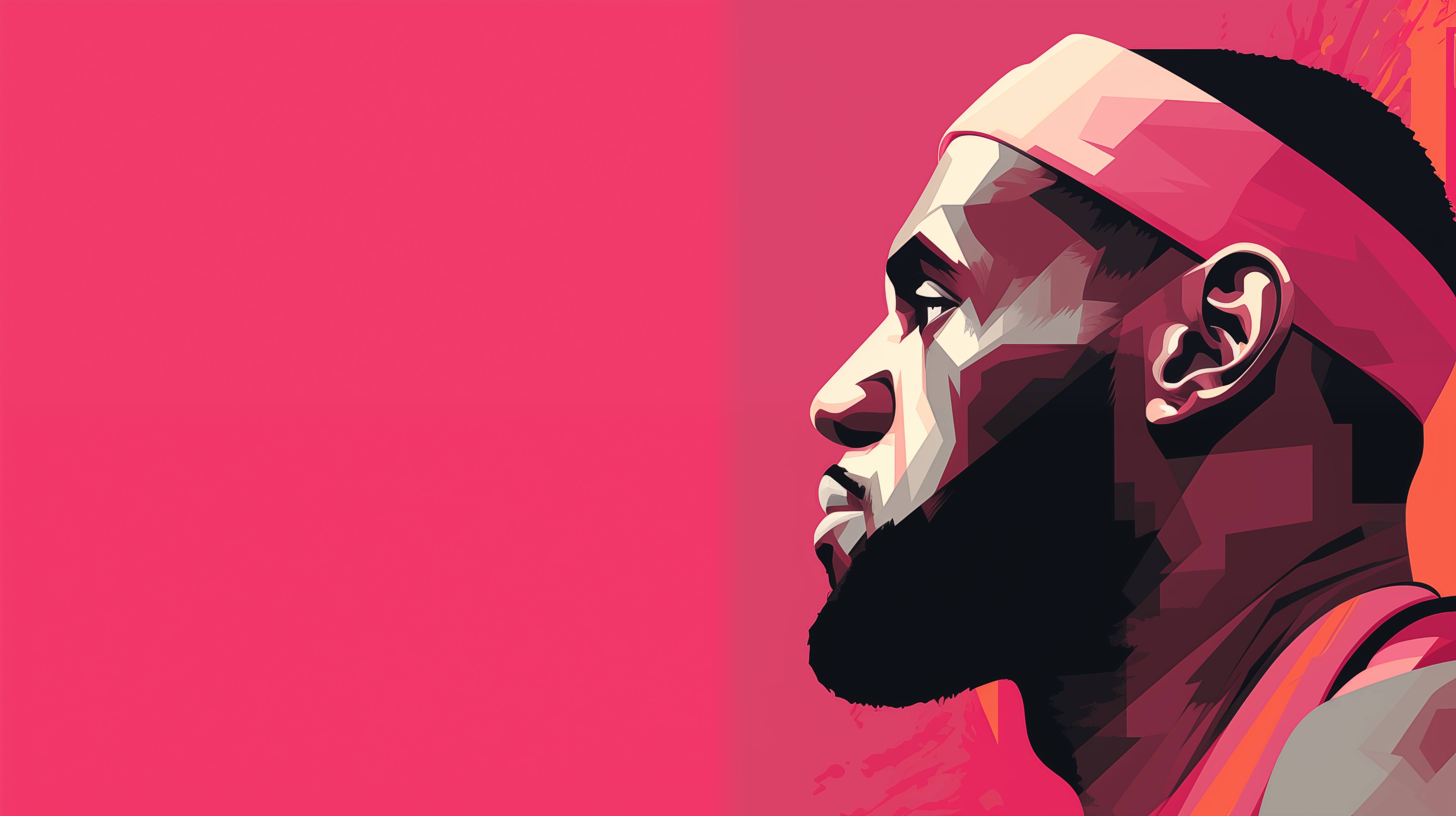 LeBron King James in Vector Art 4k
