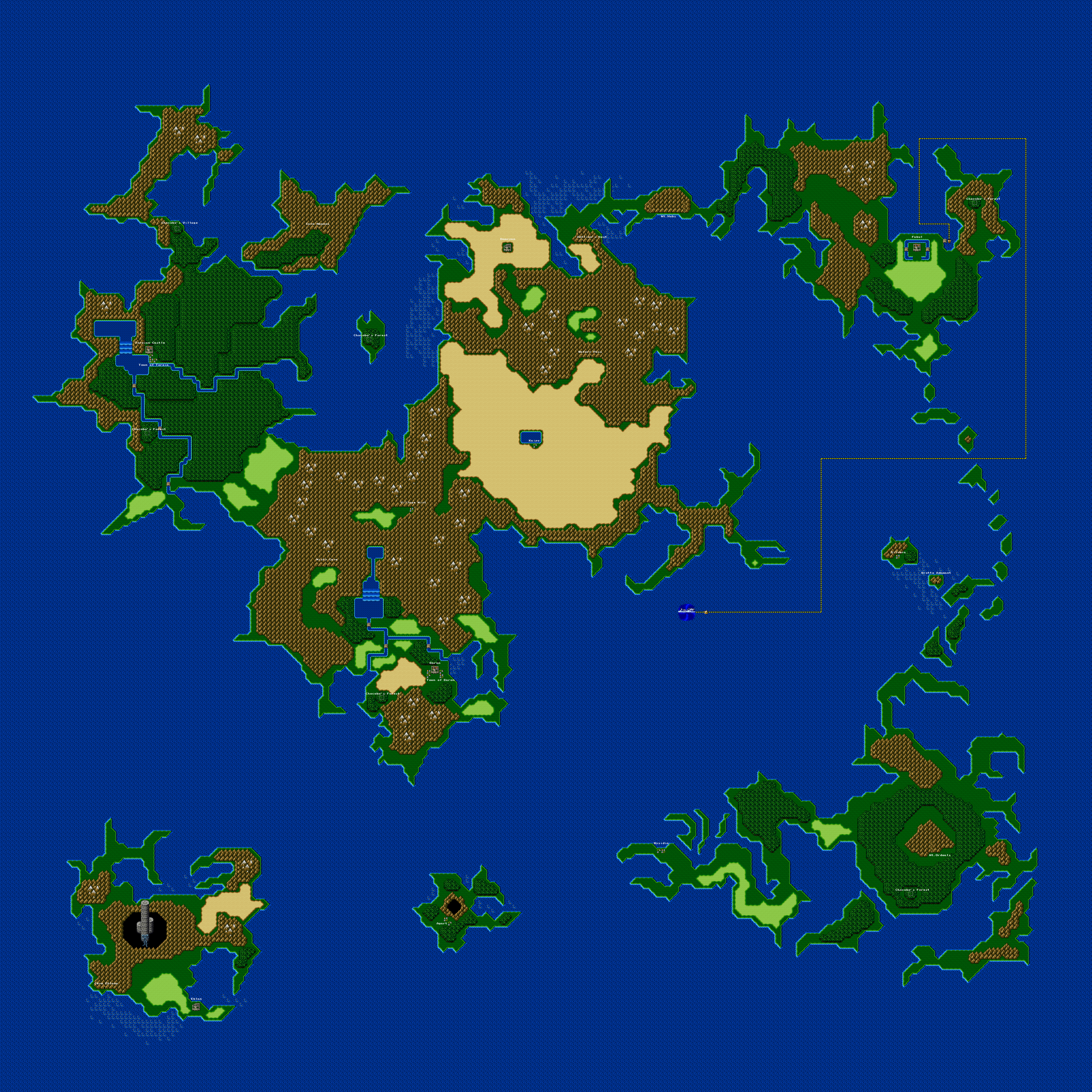 Final Fantasy II Game Maps
