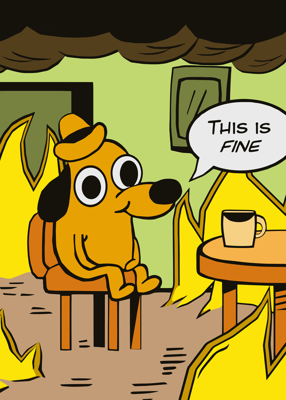 Wall Art Print This is fin Meme. Gifts