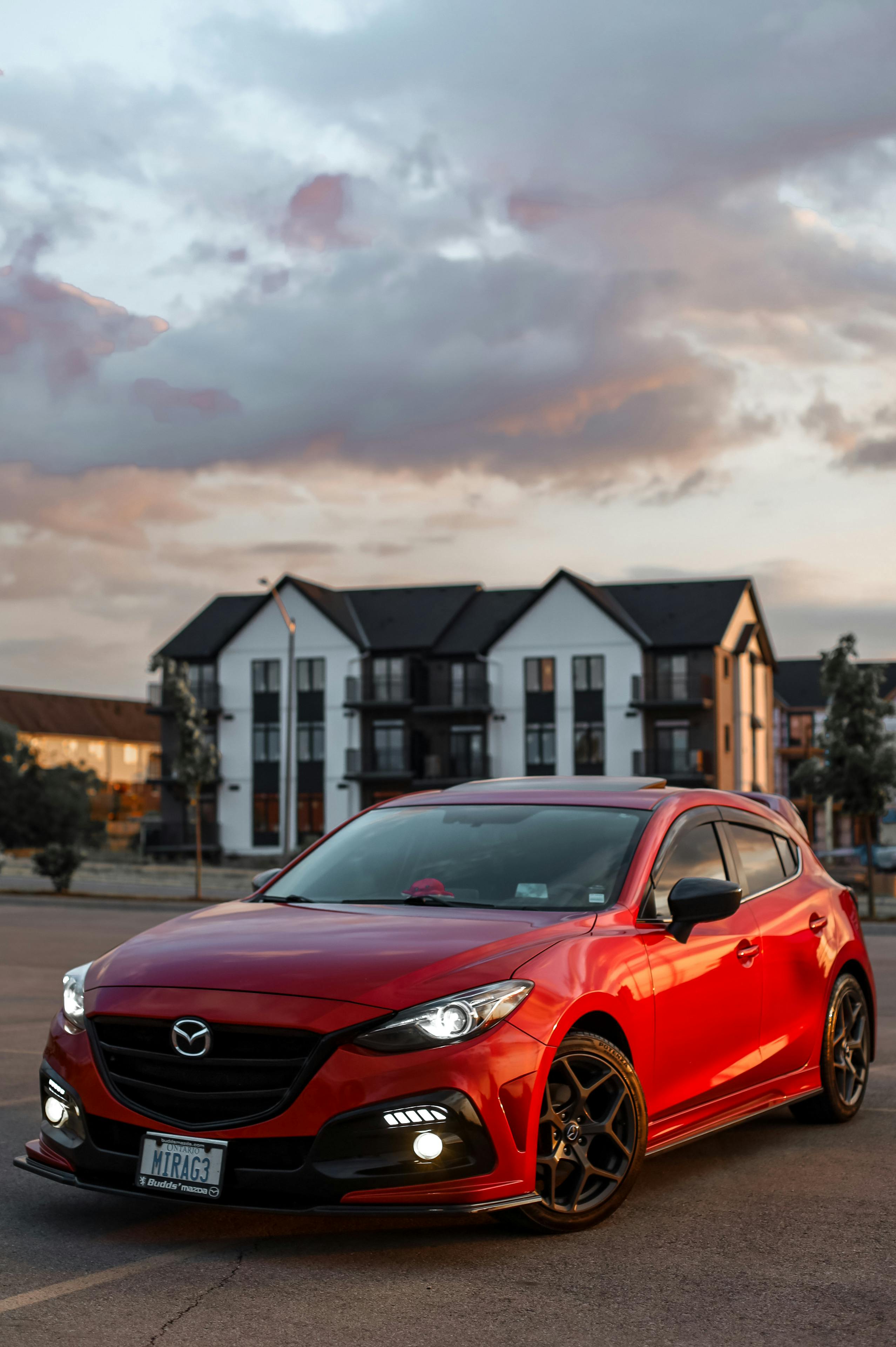 Back of Red Mazda 3 · Free