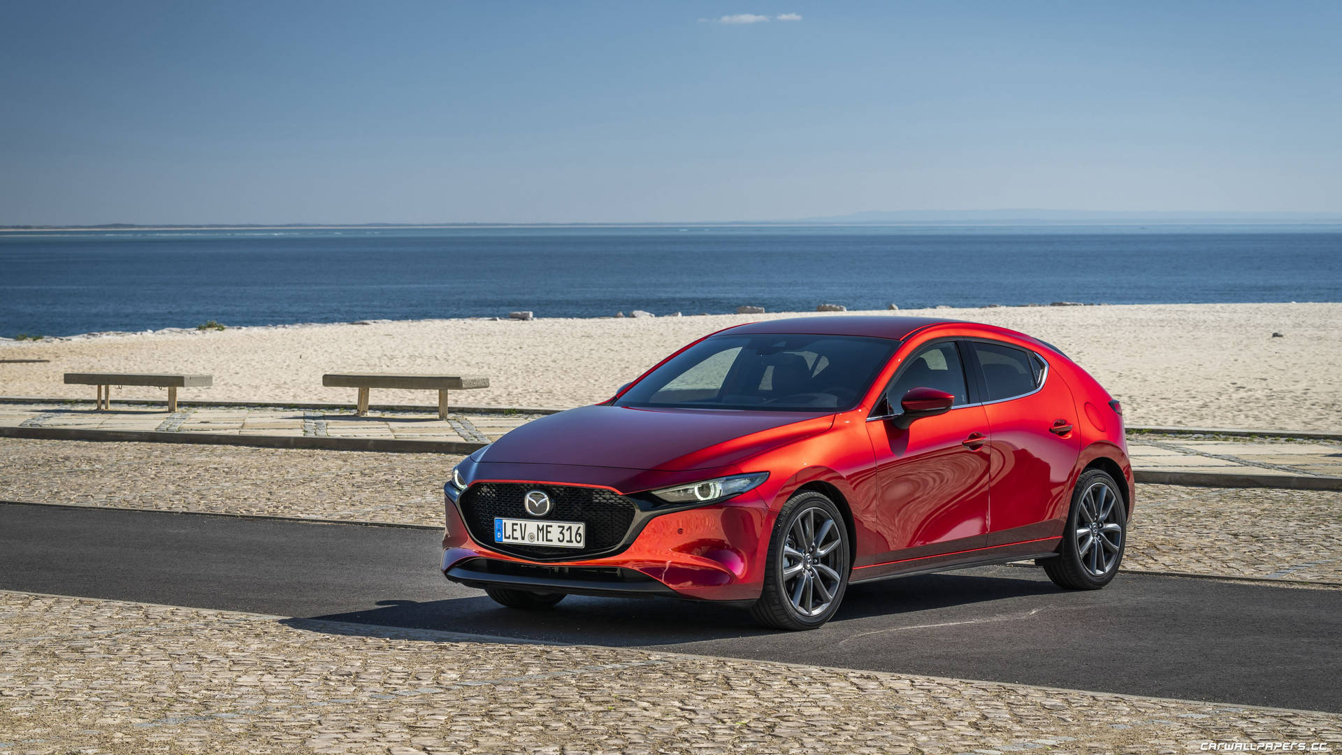 Download free Red Mazda 3 Hatchback