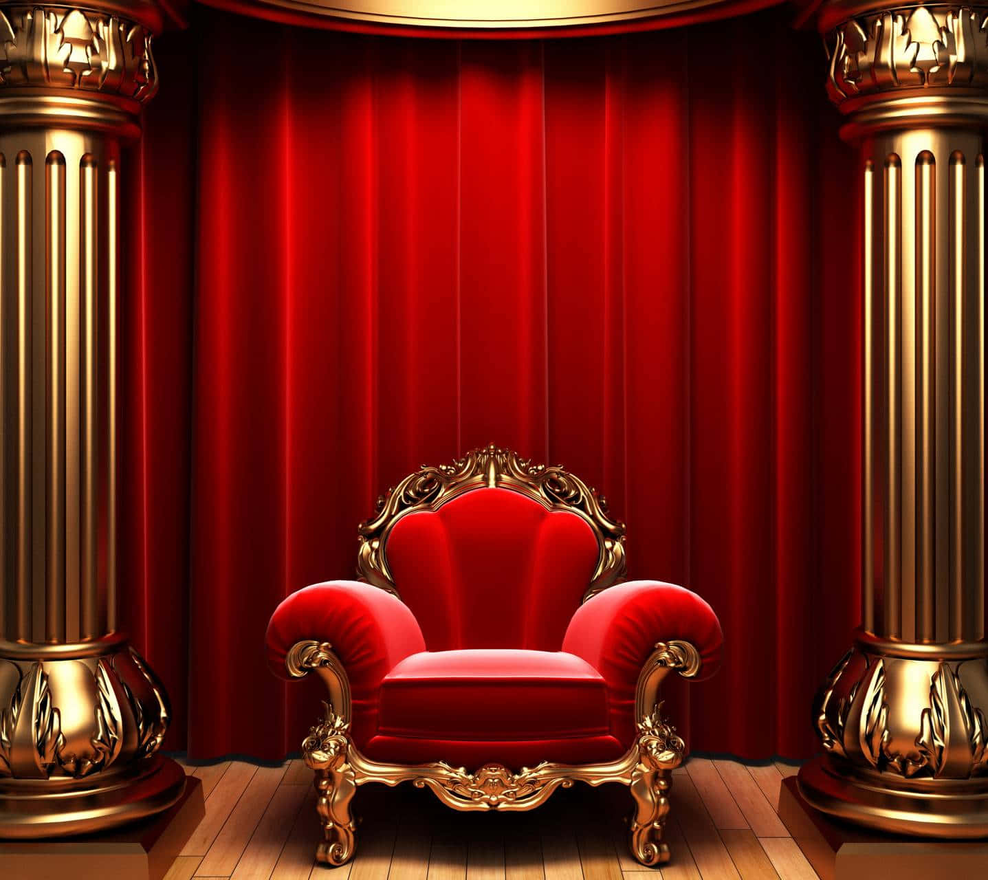 Gold Royal Chair Wallpaper