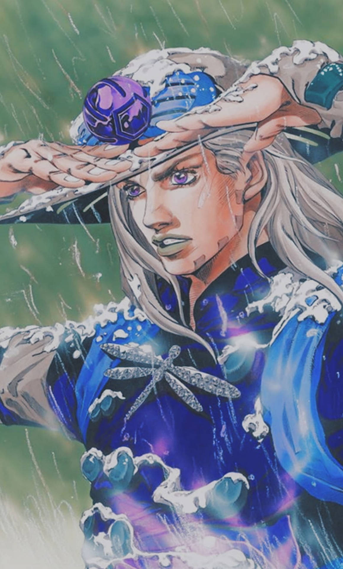Download Gyro Zeppeli In Blue Wallpaper