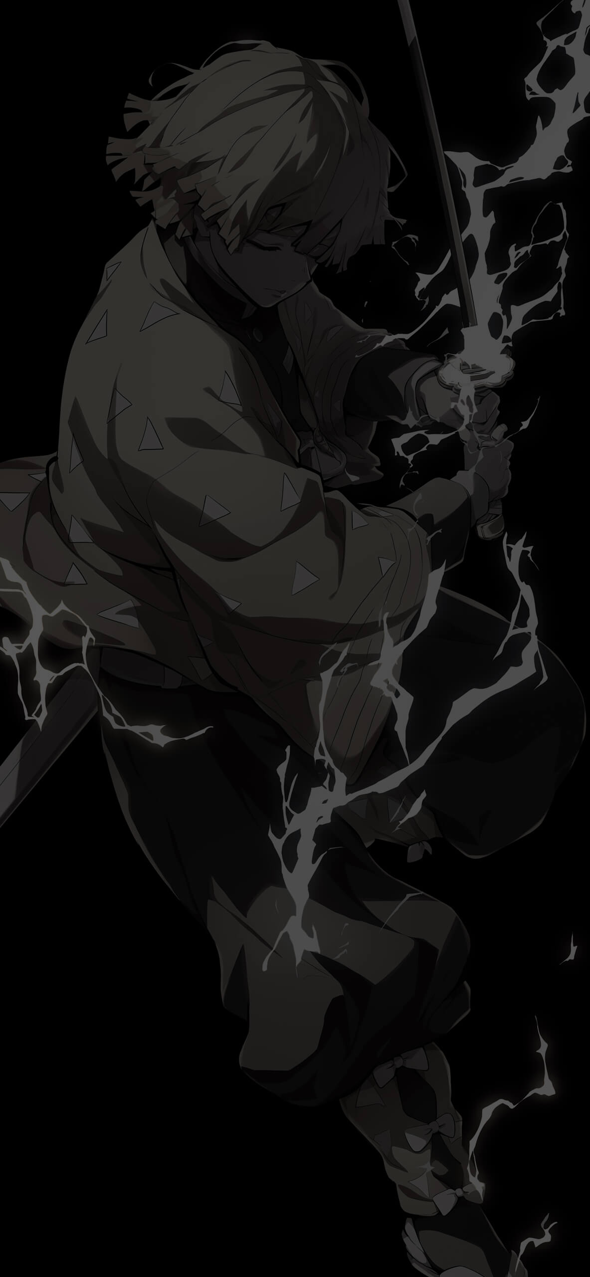 ⚡ Zenitsu Lightning Black Demon Slayer