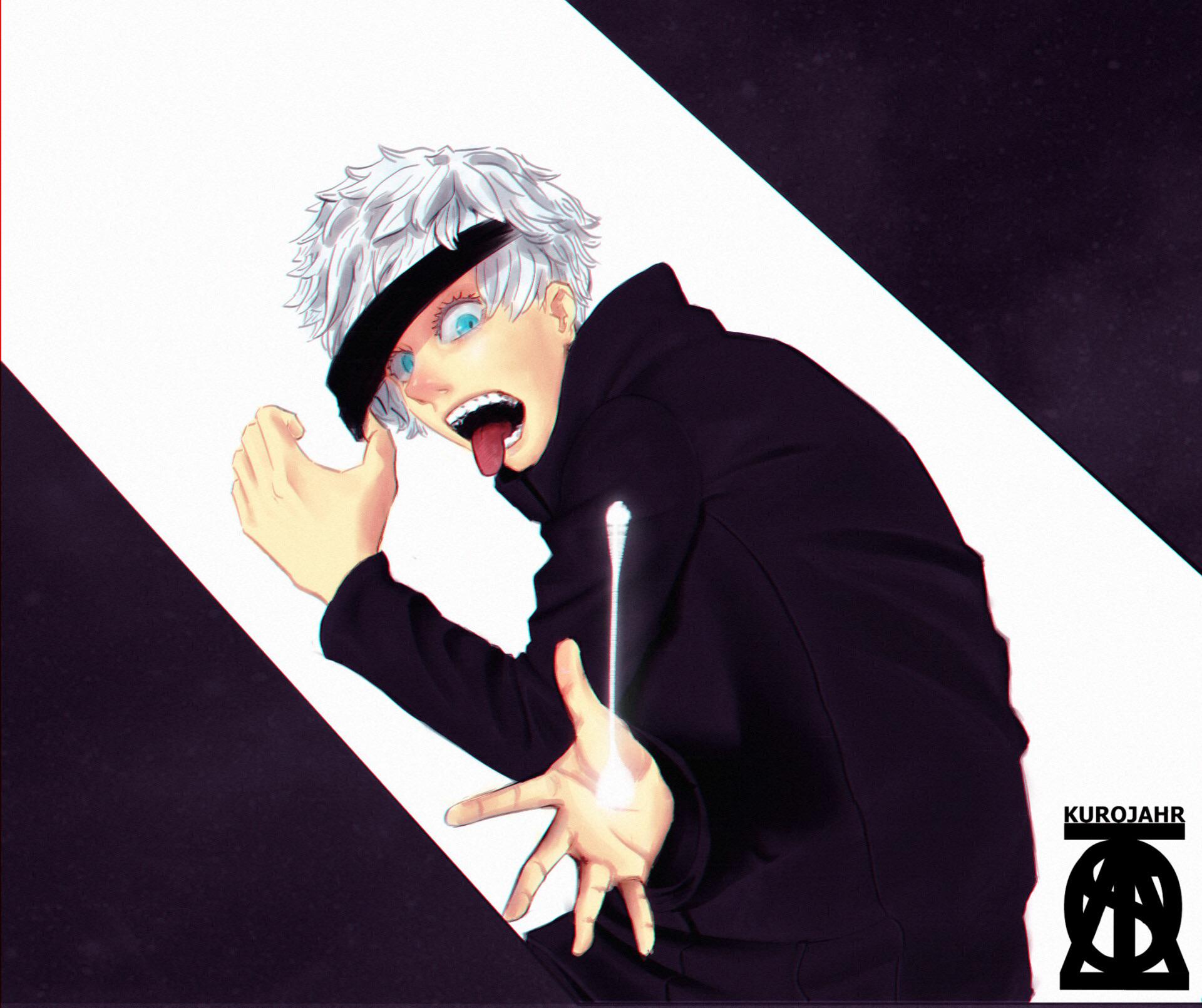 Fanart of teen gojo going crazy, r