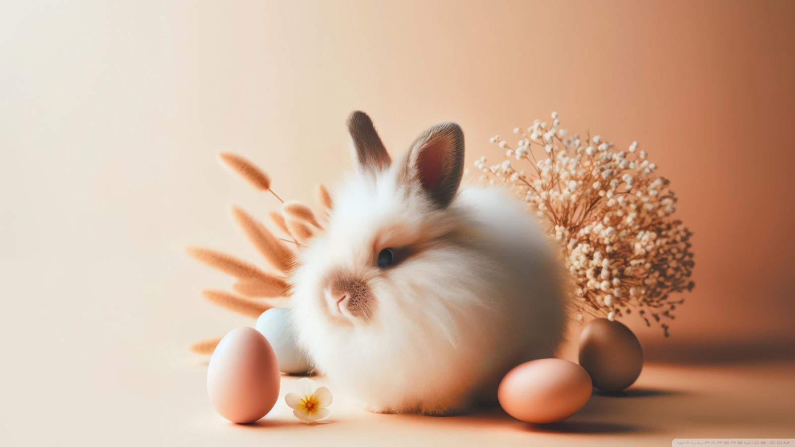 Aesthetic Cute Easter Bunny Background