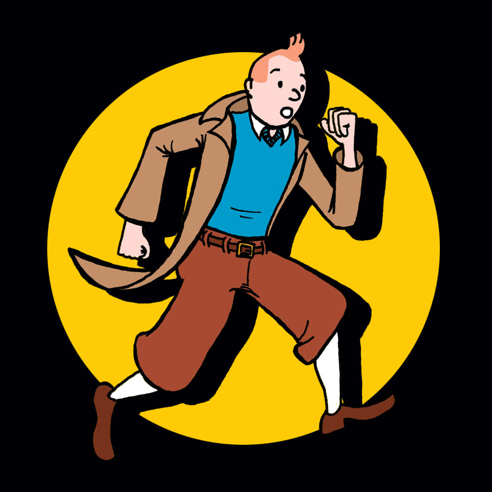 Of Tintin Cartoon Spotlight Wallpaper