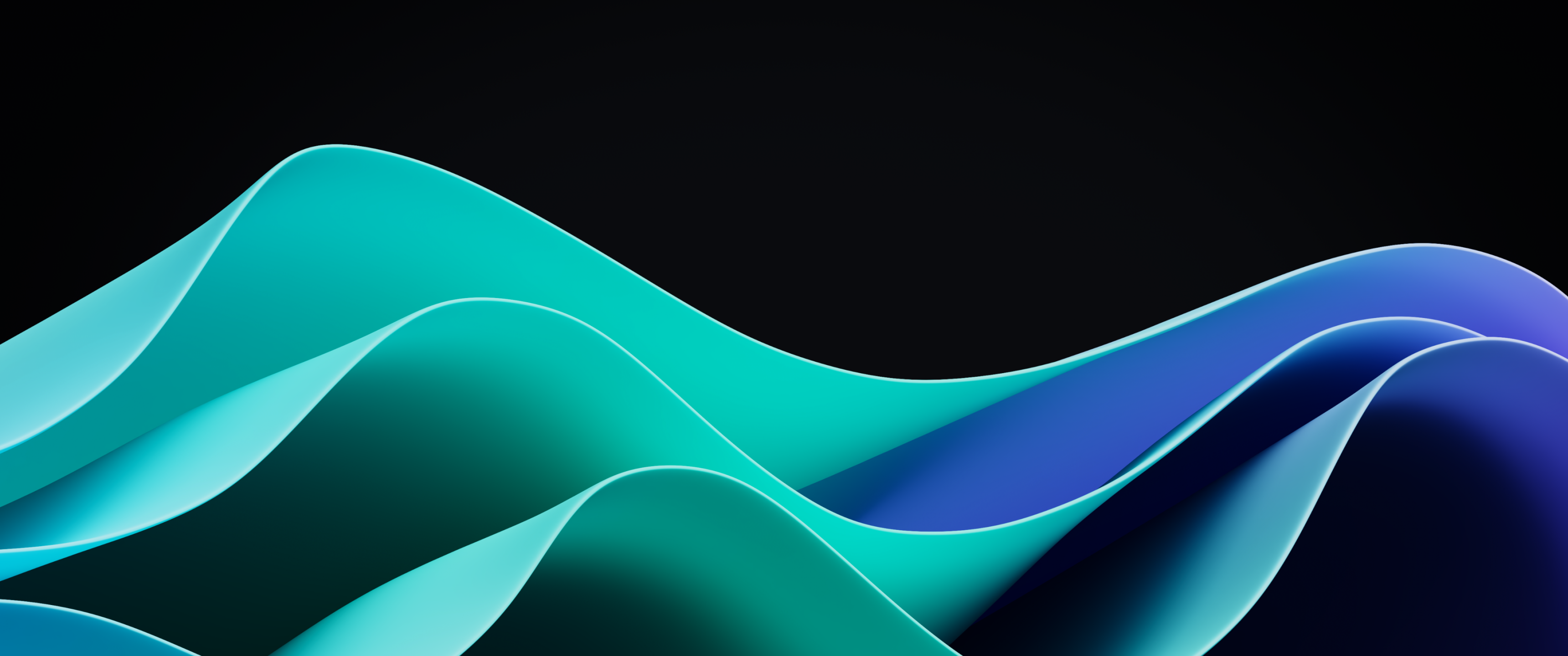 Windows 11 Wallpaper 4K, Teal, Dark