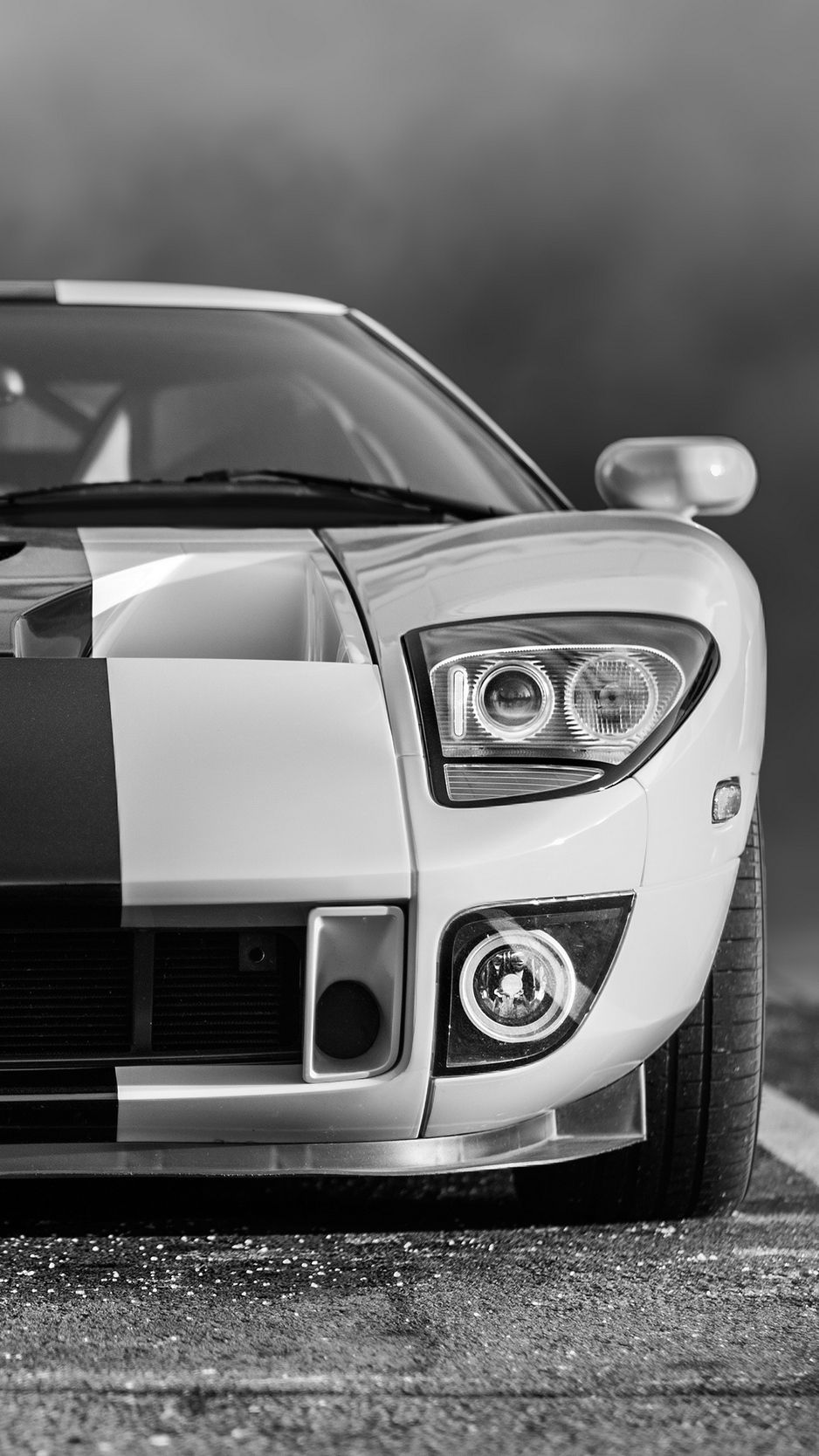 Ford gt, ford, bw, lights wallpaper