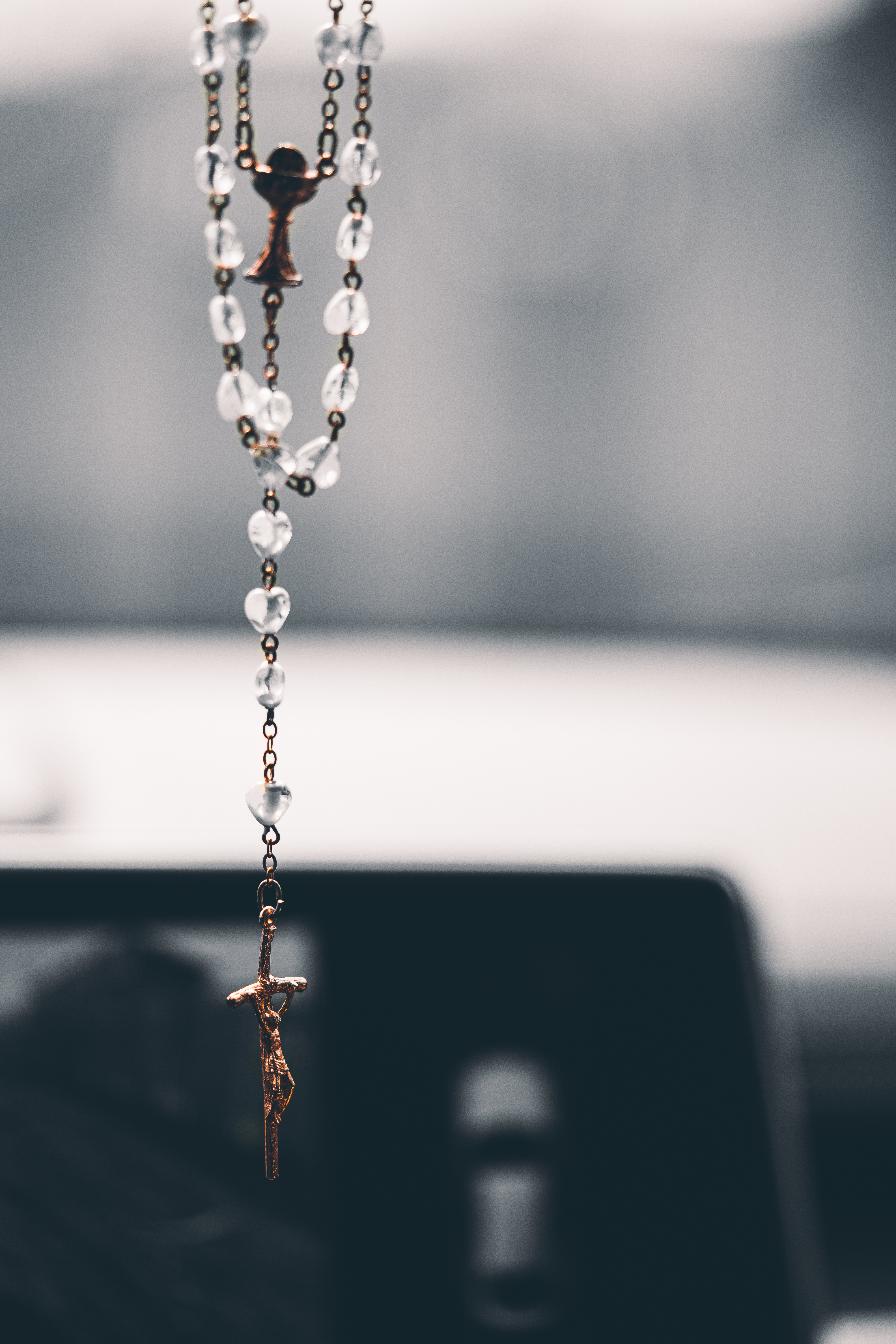 Rosary Christian Cross Hanging on