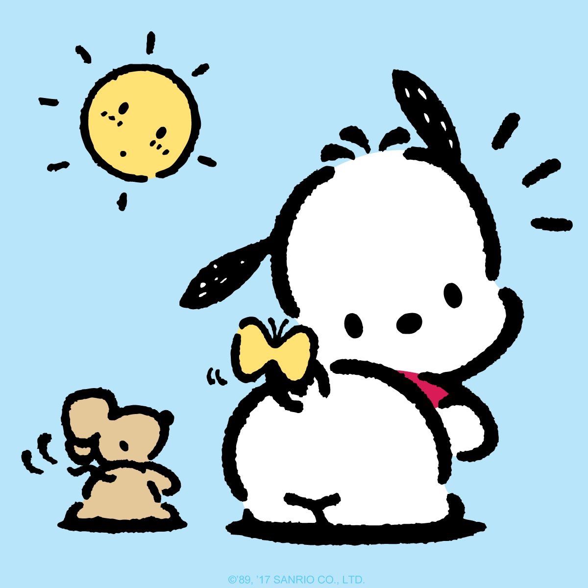 Pochacco (๑>◡<๑) #Spring. Hello kitty