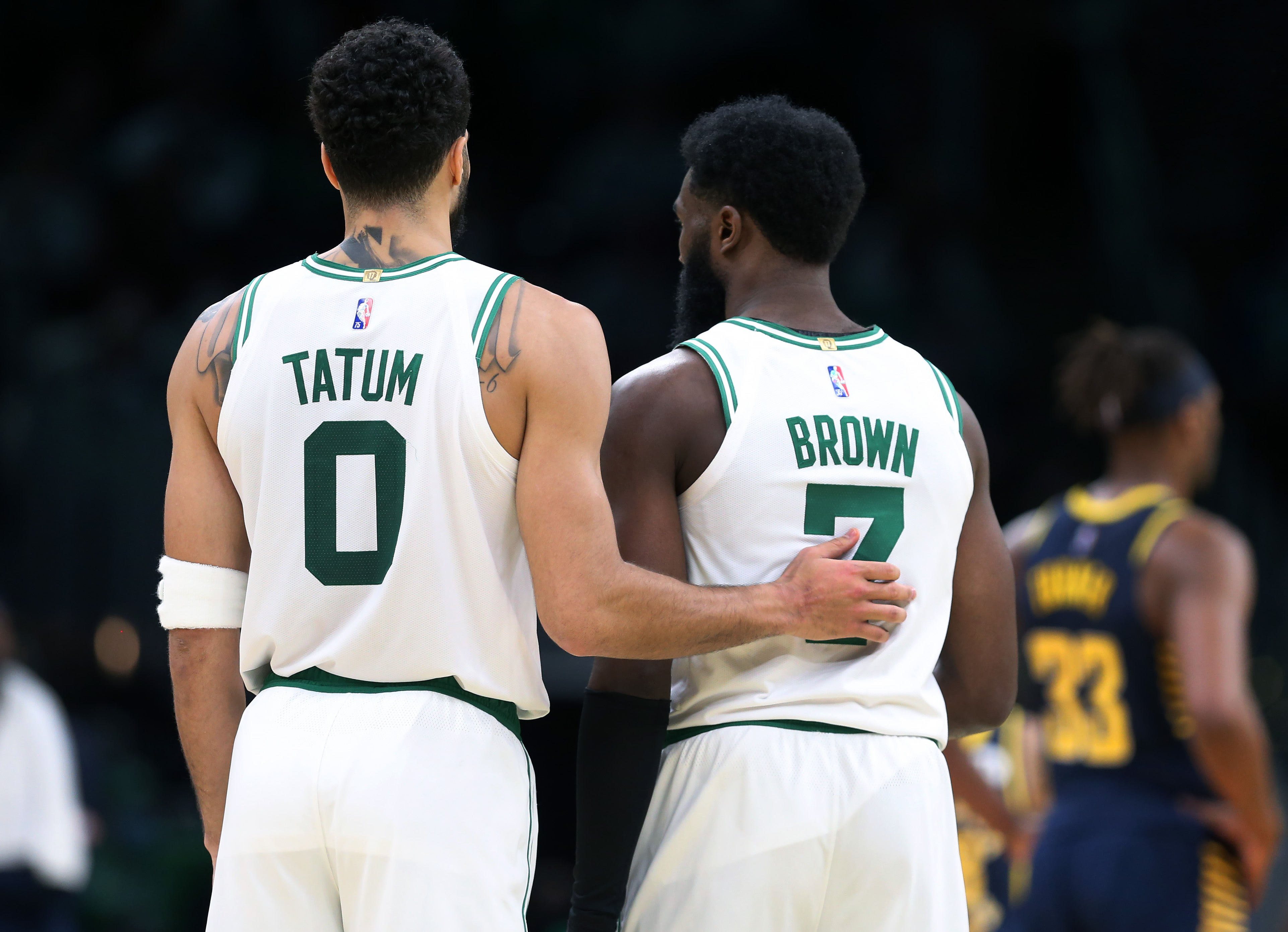 Jayson Tatum and Jaylen Brown