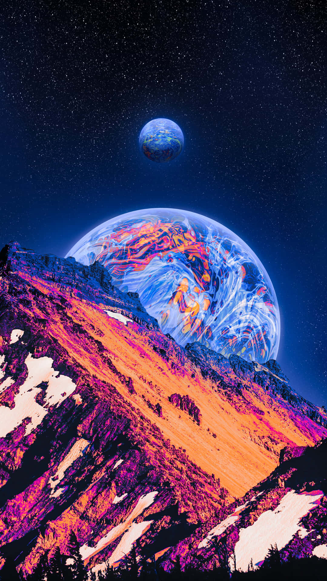 Neon Galaxy Wallpaper