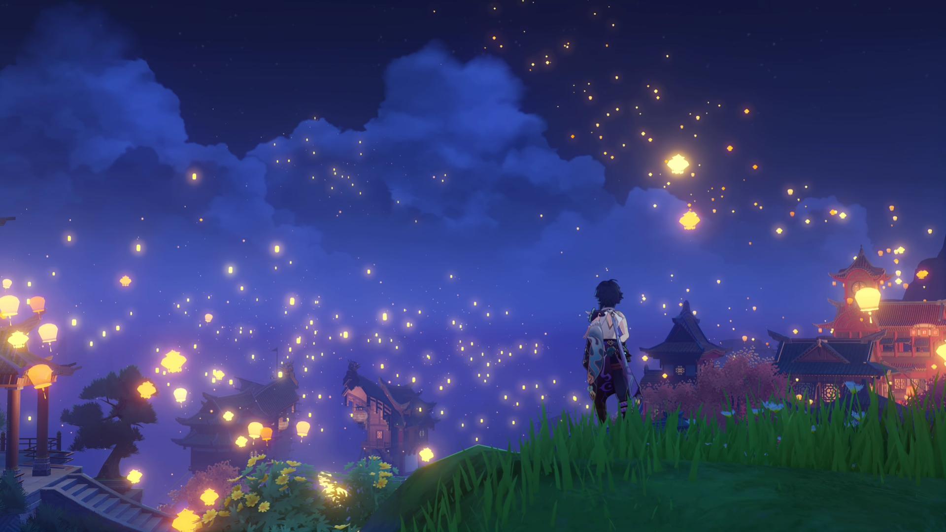 Xiao and the Lanterns Wallpaper Size