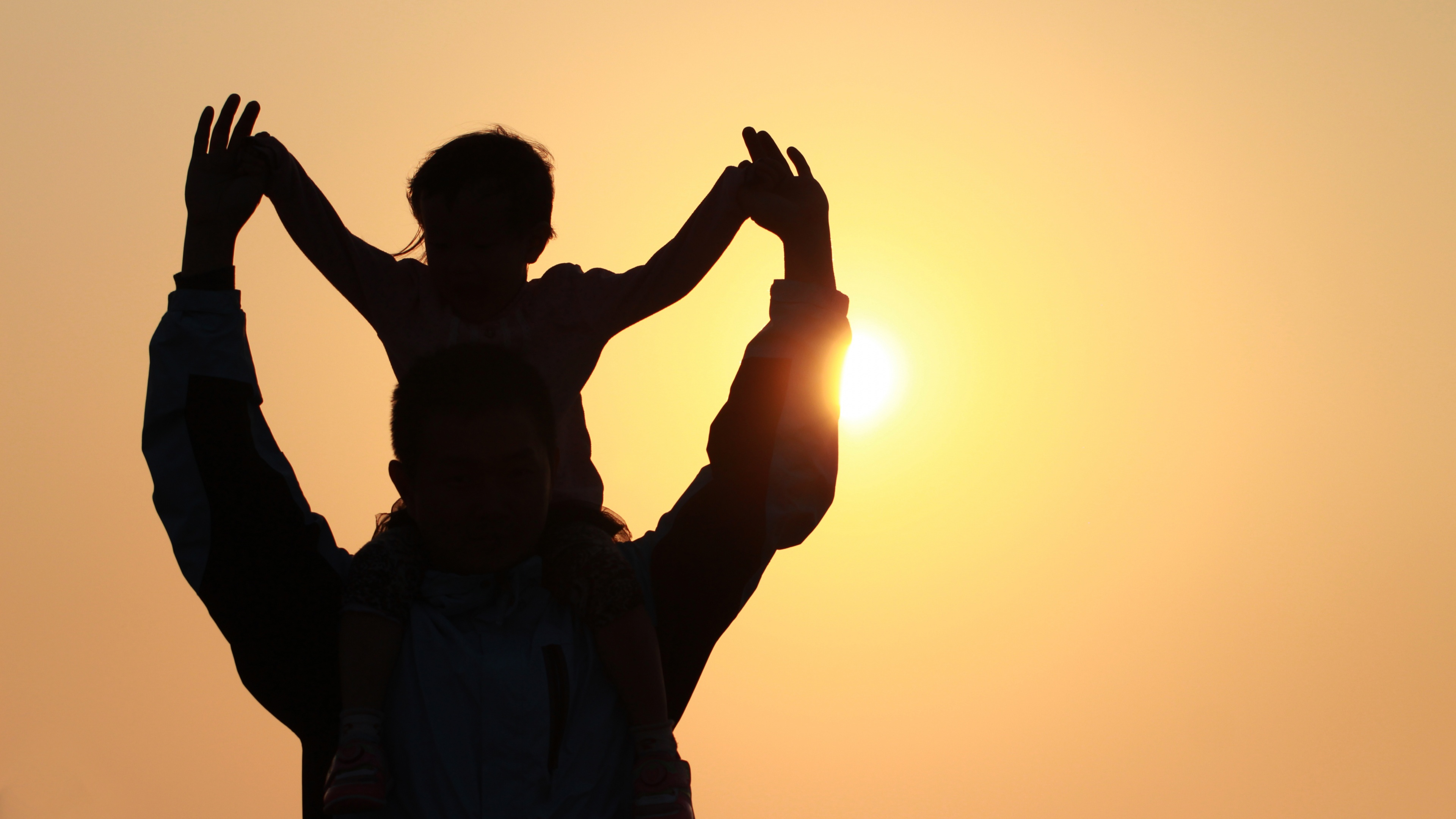 Dad Wallpaper 4K, Sunset