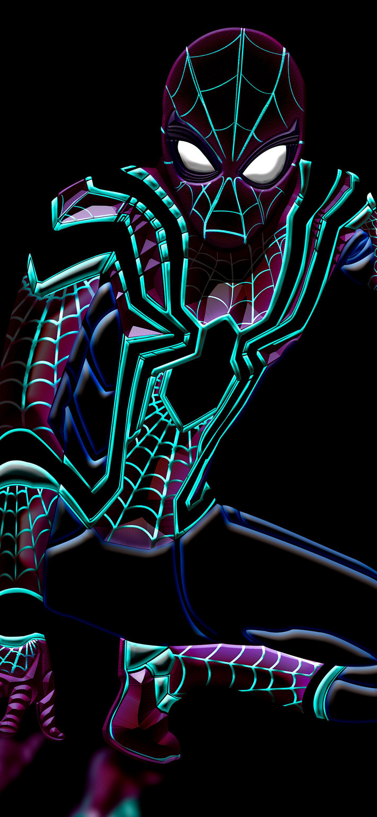 Spider Man Wallpaper 4K, Neon Art