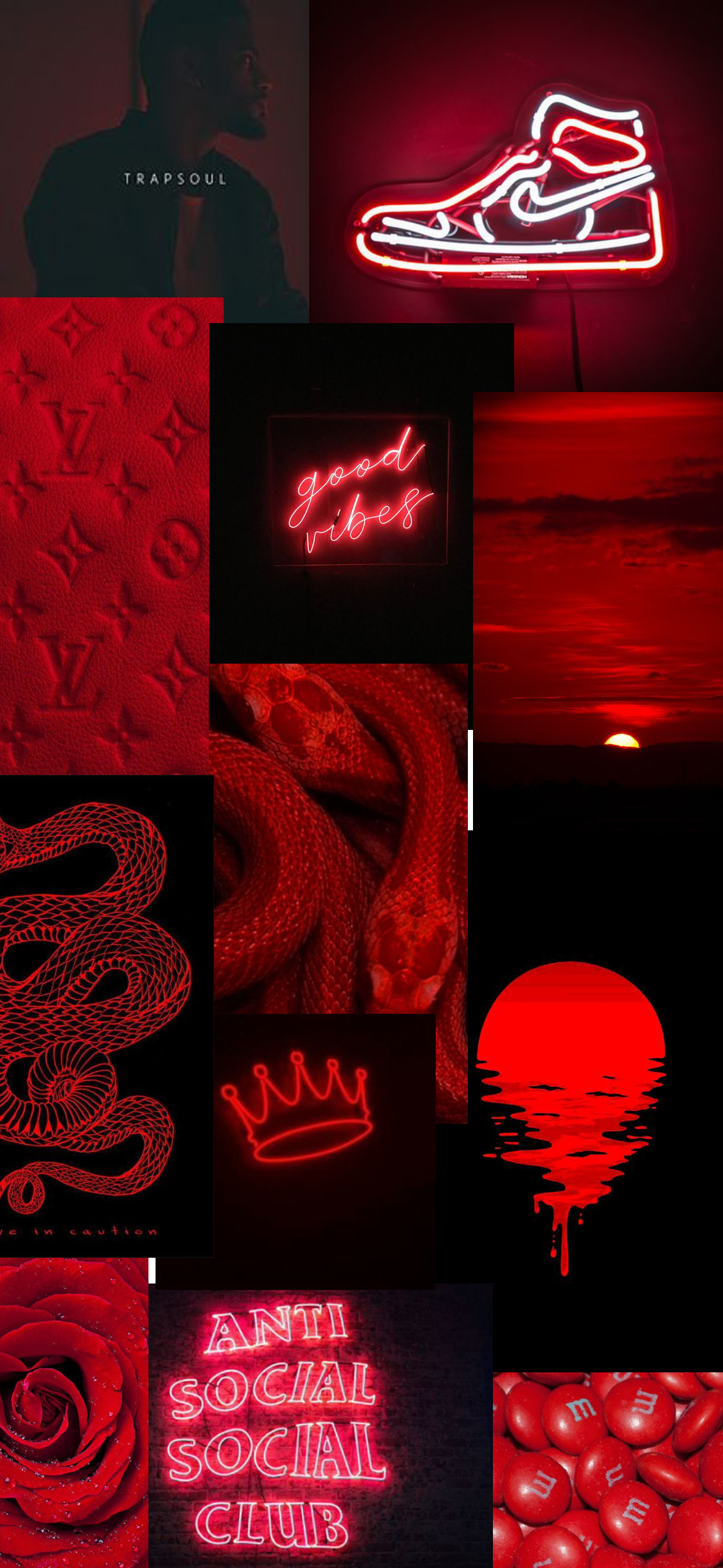 Red and Black Themed iPhone Wallpaper